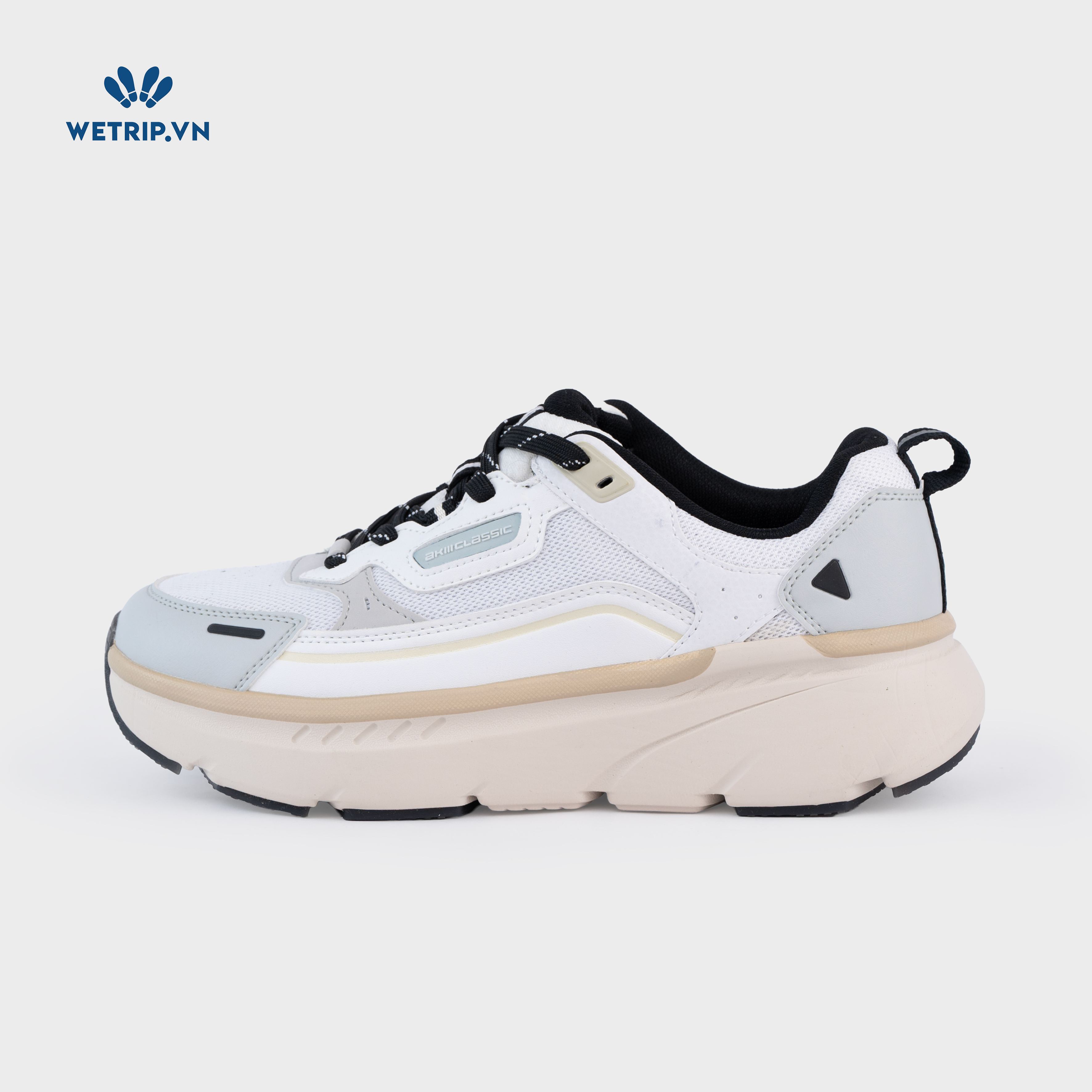 Sneakers Akiii Classic (Viền vàng nhạt, mũi đế xanh) Mã SN-AKCL-007-I3