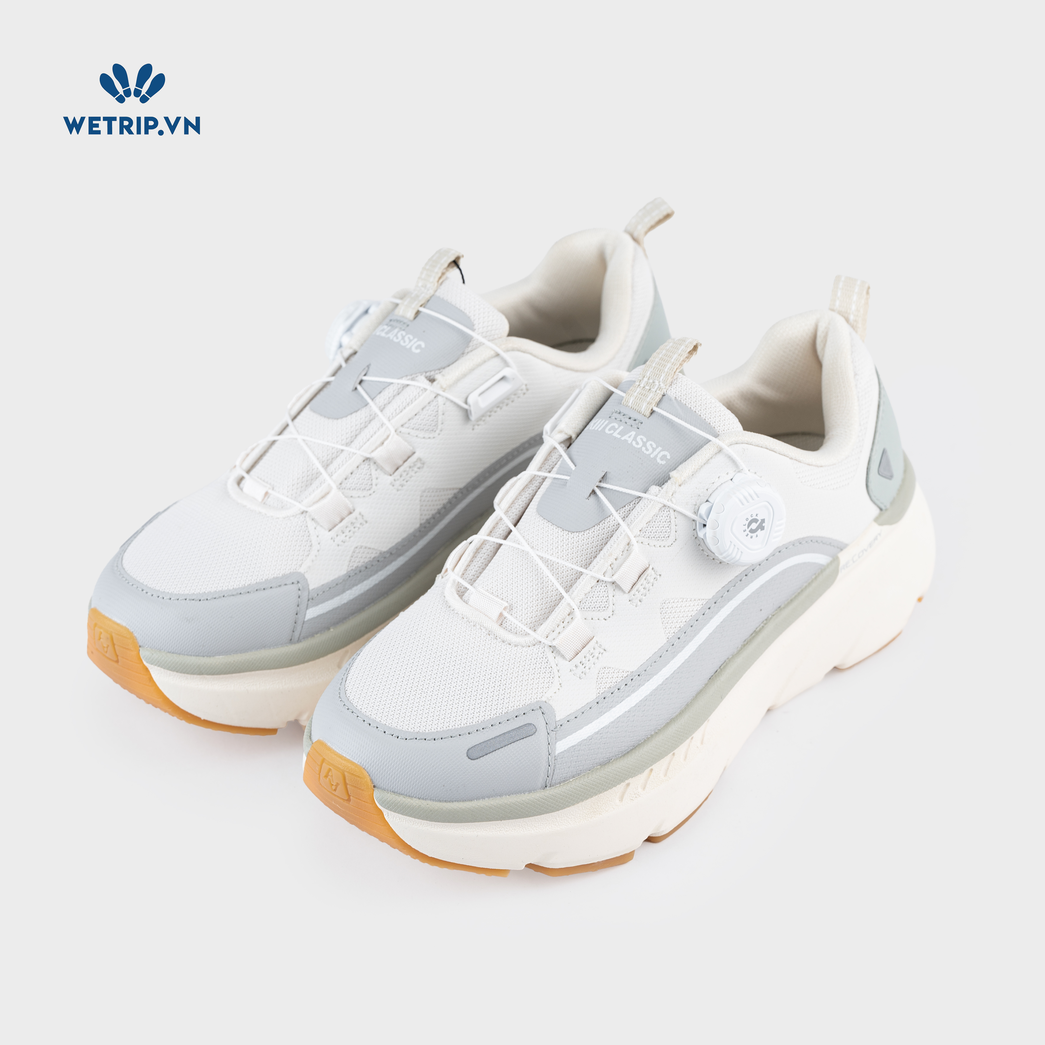 Sneakers Akiii Classic (Xám đế kem) Mã SN-AKCL-005-D1