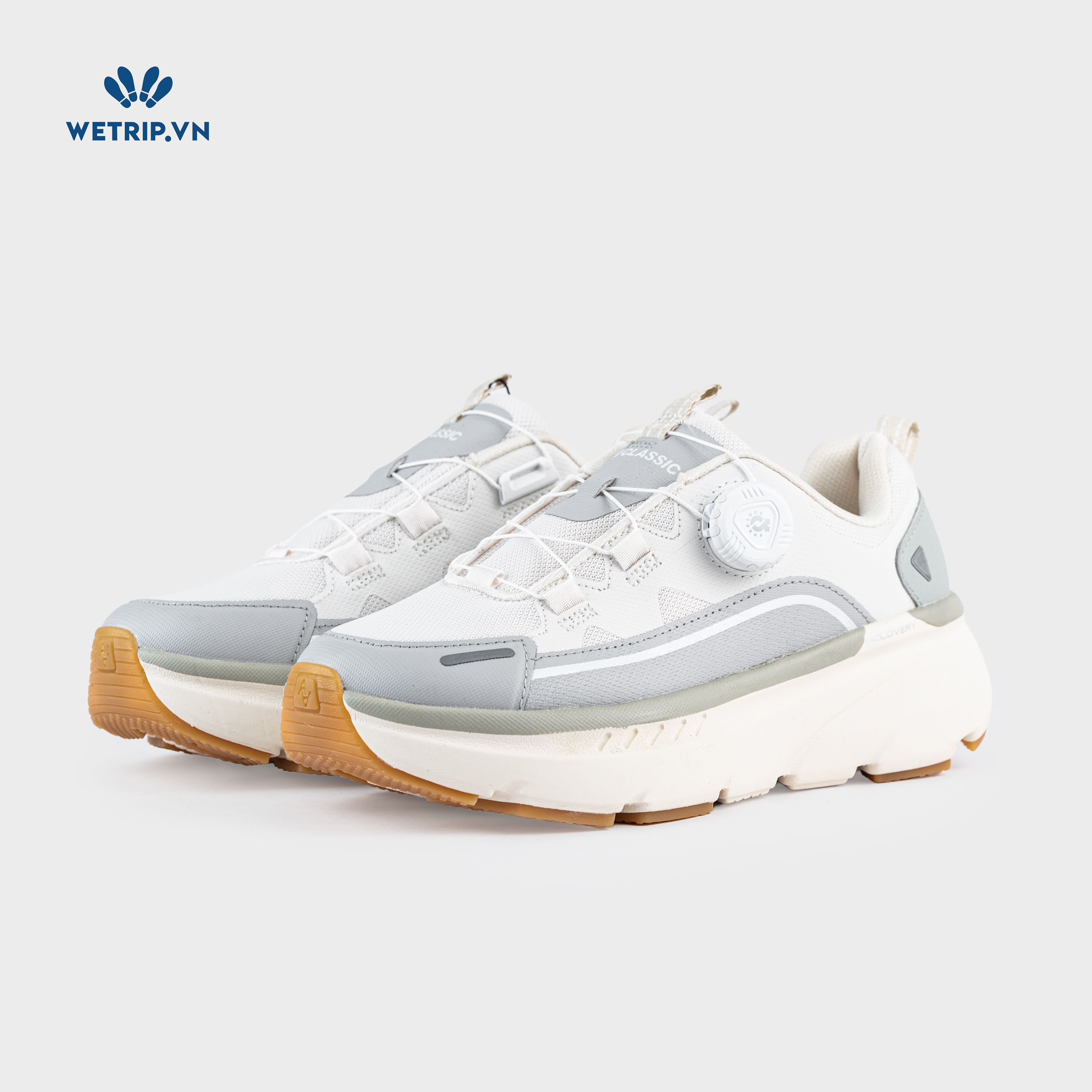 Sneakers Akiii Classic (Xám đế kem) Mã SN-AKCL-005-D1