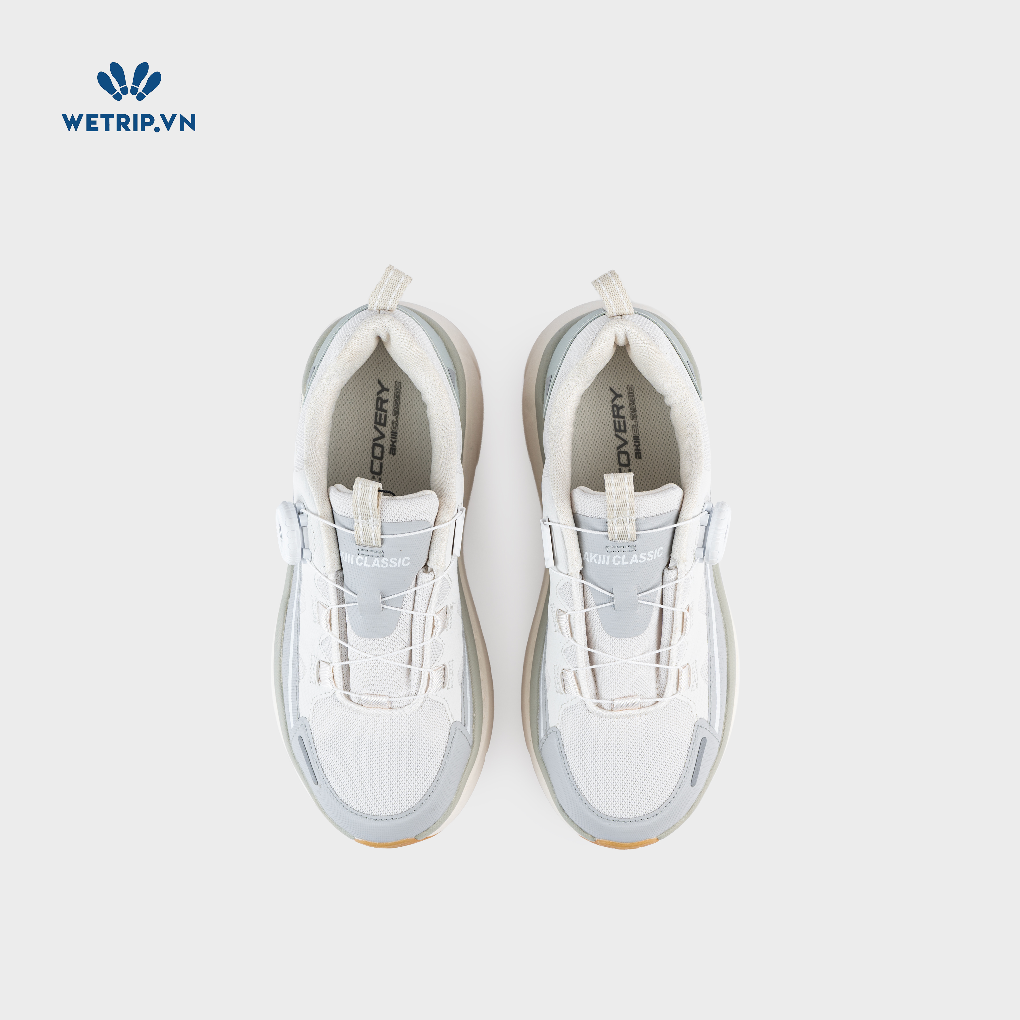 Sneakers Akiii Classic (Xám đế kem) Mã SN-AKCL-005-D1