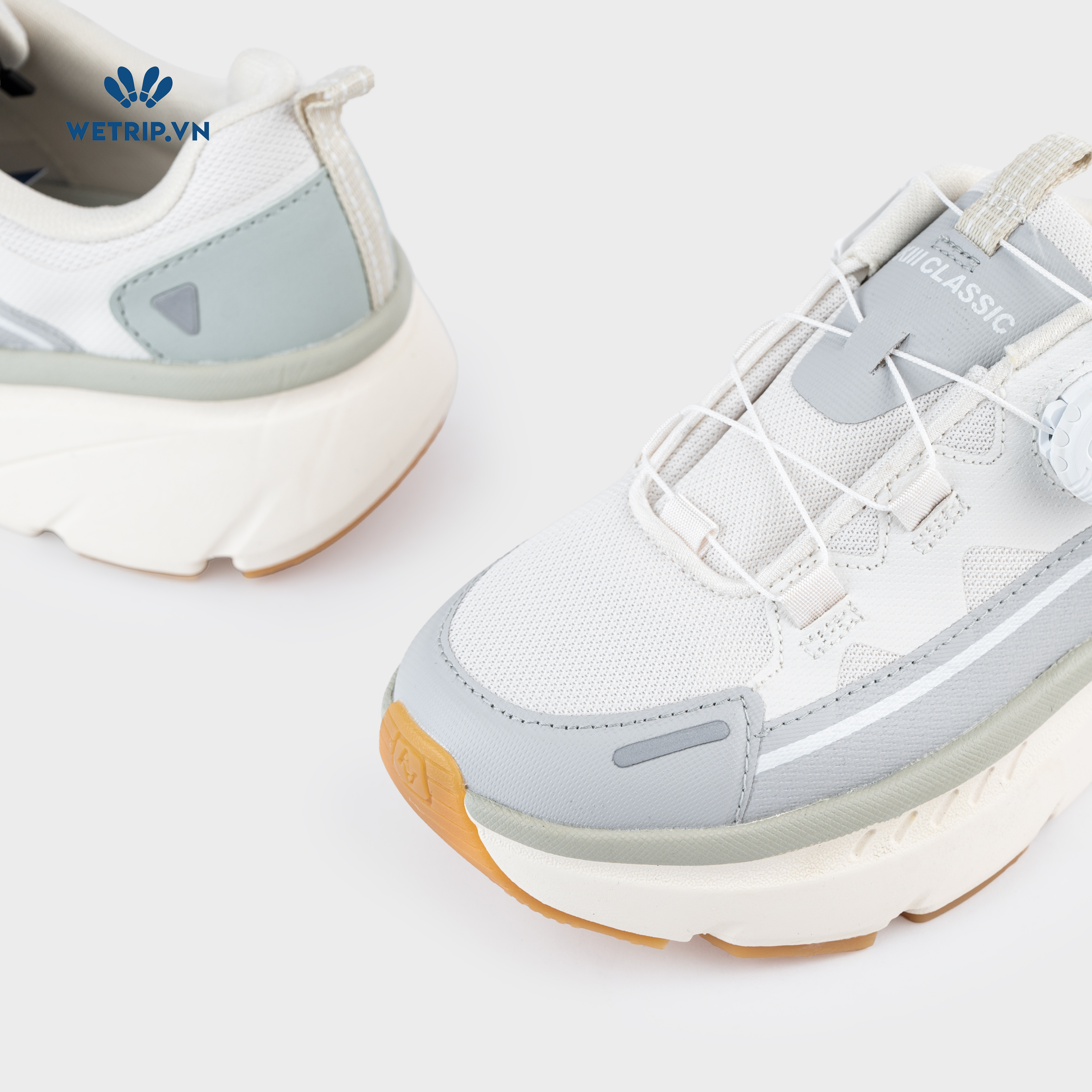Sneakers Akiii Classic (Xám đế kem) Mã SN-AKCL-005-D1