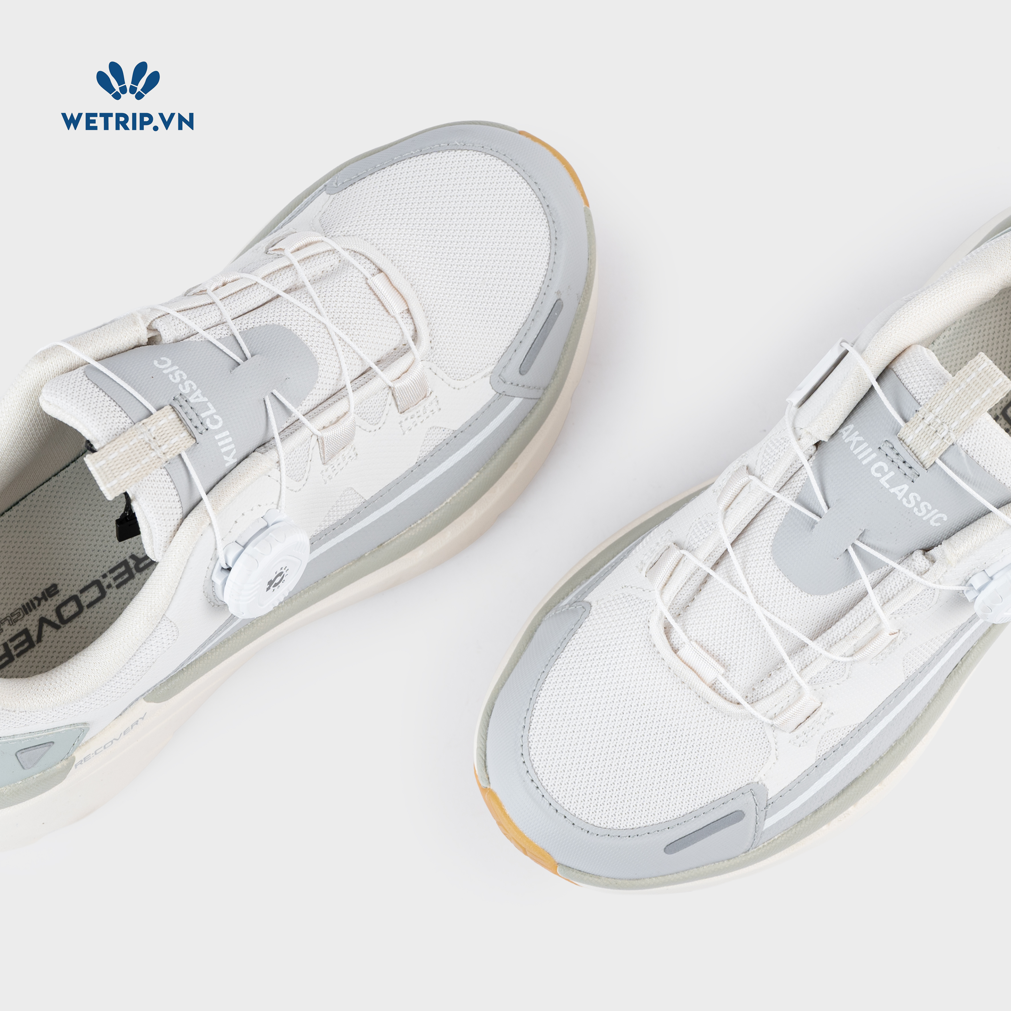Sneakers Akiii Classic (Xám đế kem) Mã SN-AKCL-005-D1
