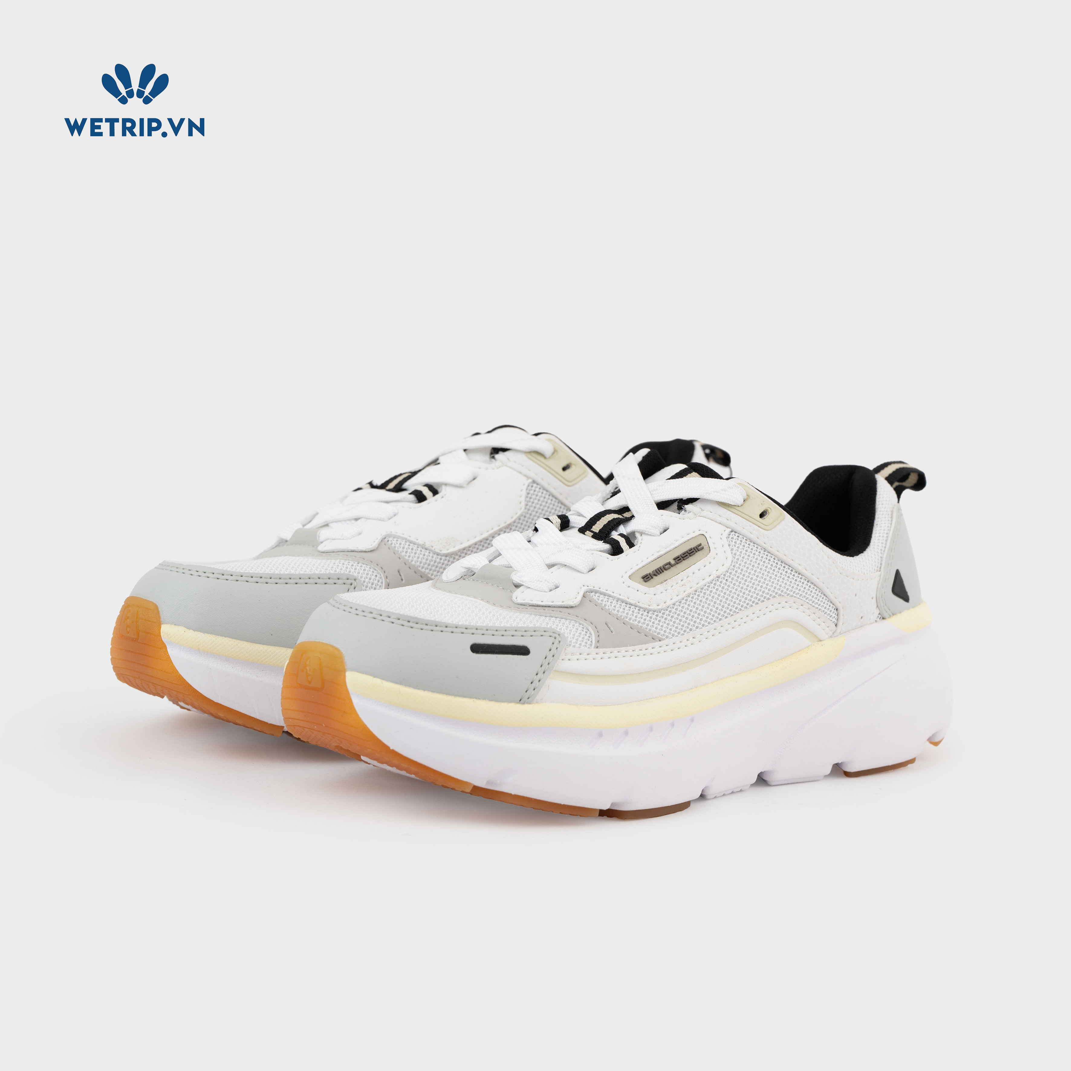 Sneakers Akiii Classic (Xám đế trắng) Mã SN-AKCL-007-I