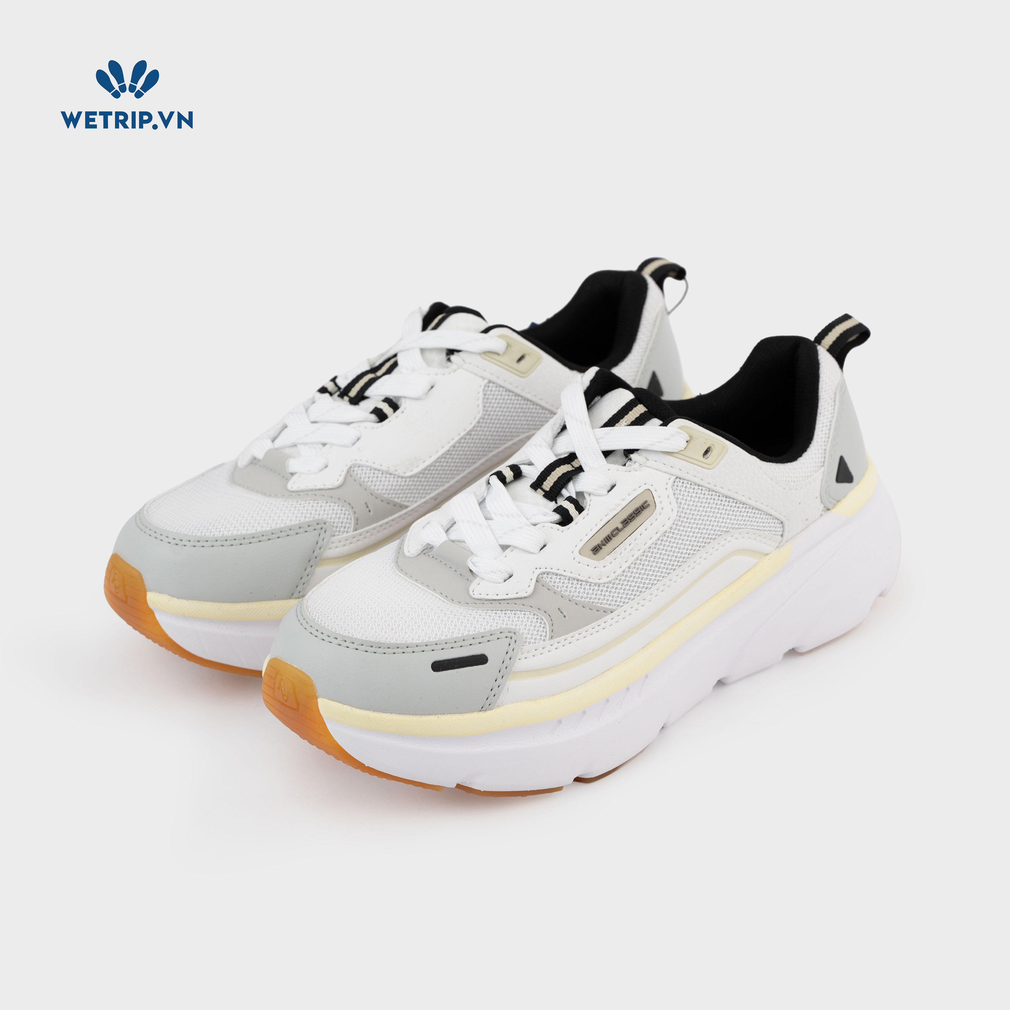 Sneakers Akiii Classic (Xám đế trắng) Mã SN-AKCL-007-I