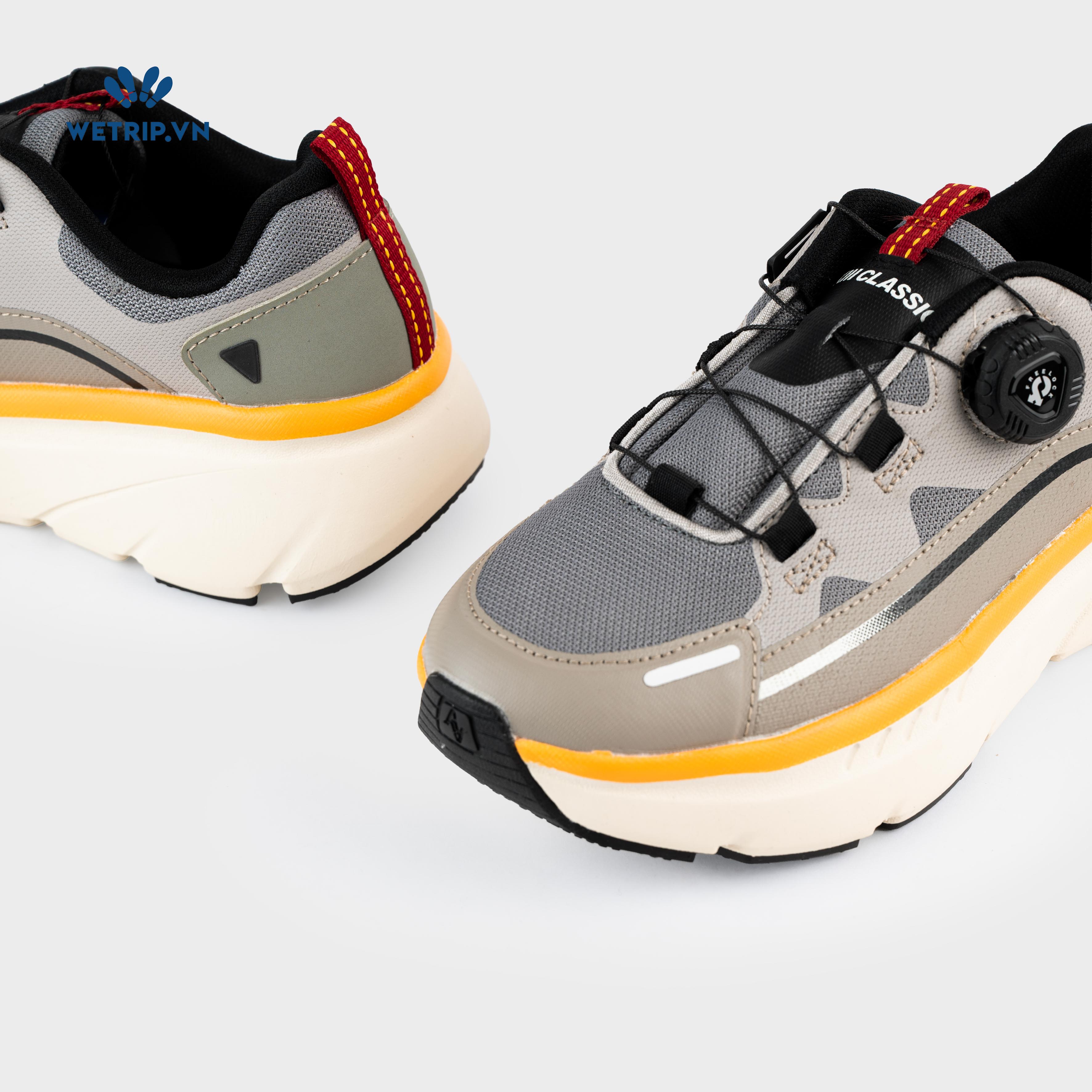 Sneakers Akiii Classic (Xám vạch vàng) Mã SN-AKCL-005-K