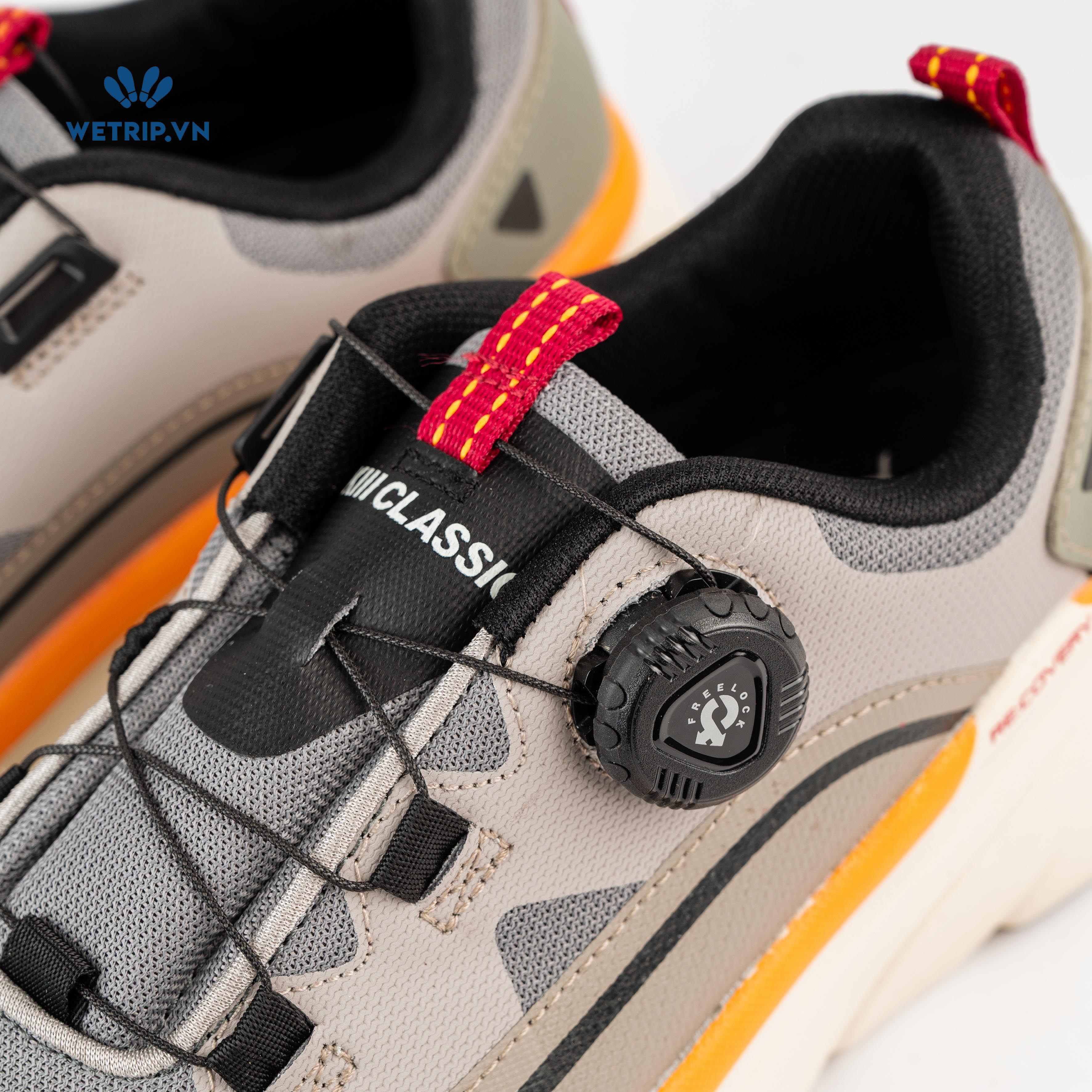 Sneakers Akiii Classic (Xám vạch vàng) Mã SN-AKCL-005-K