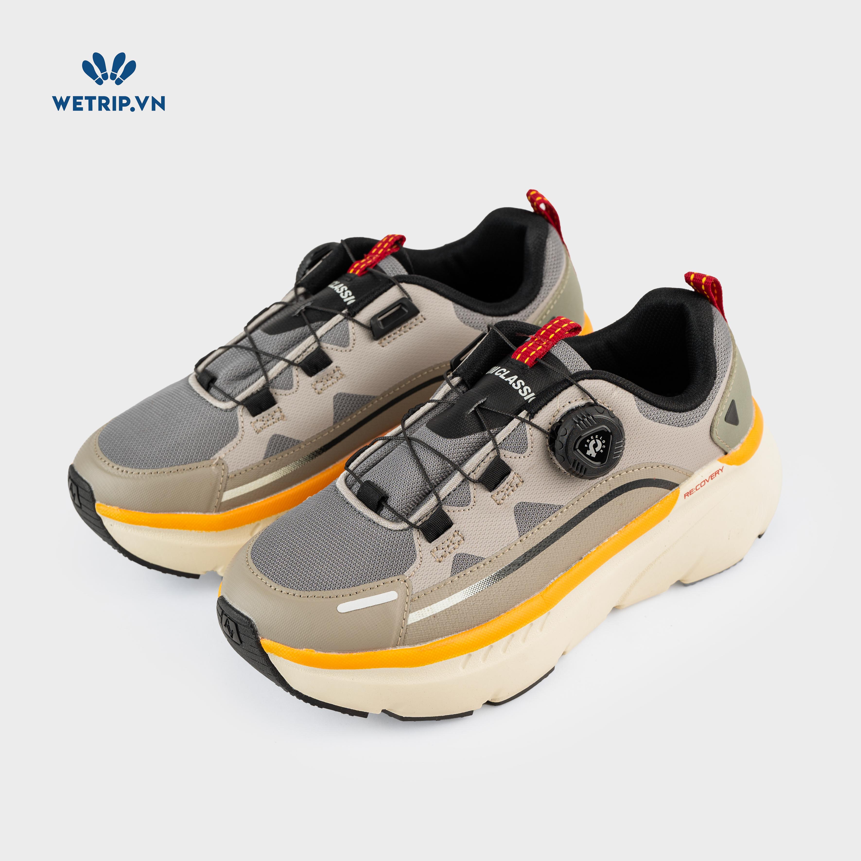 Sneakers Akiii Classic (Xám vạch vàng) Mã SN-AKCL-005-K