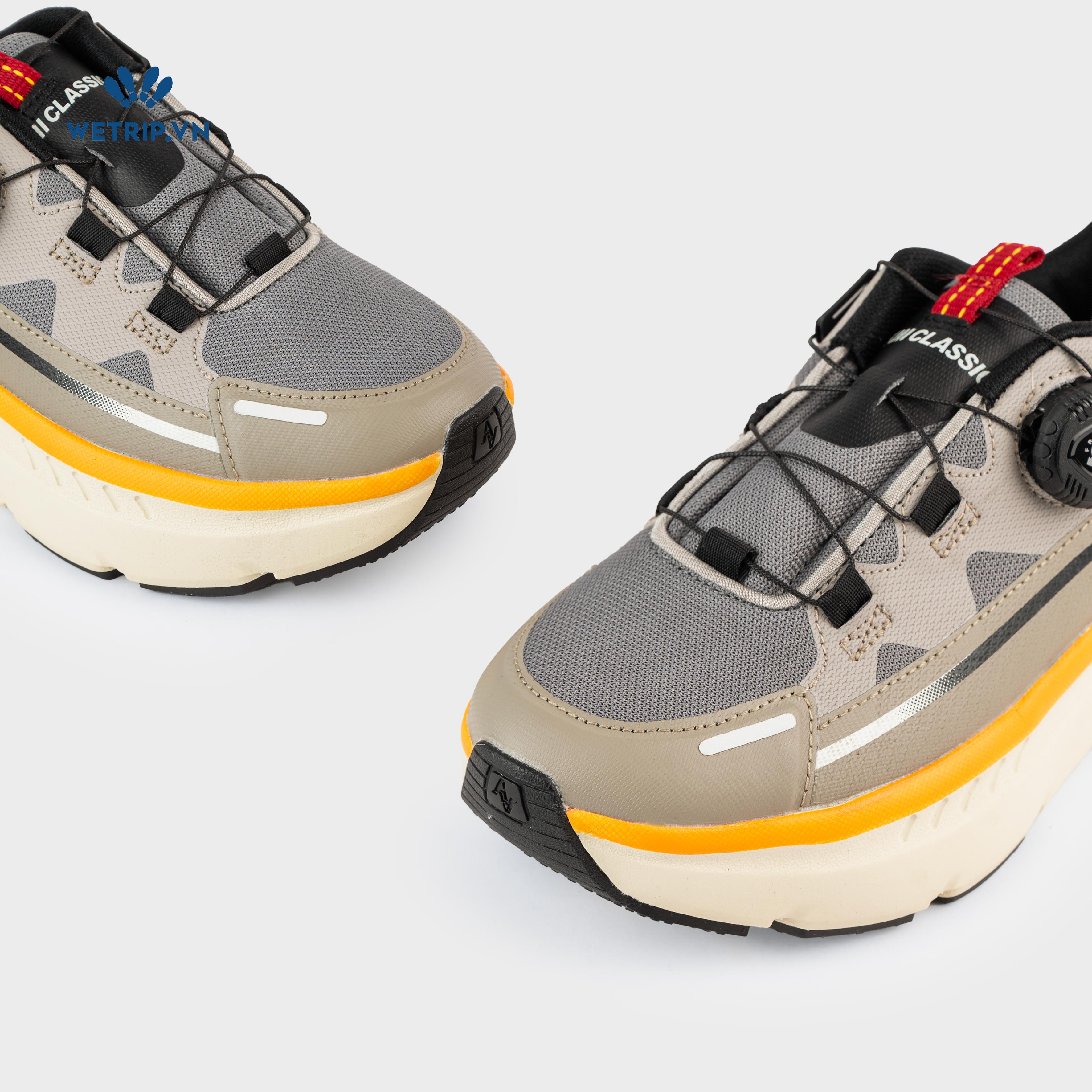 Sneakers Akiii Classic (Xám vạch vàng) Mã SN-AKCL-005-K