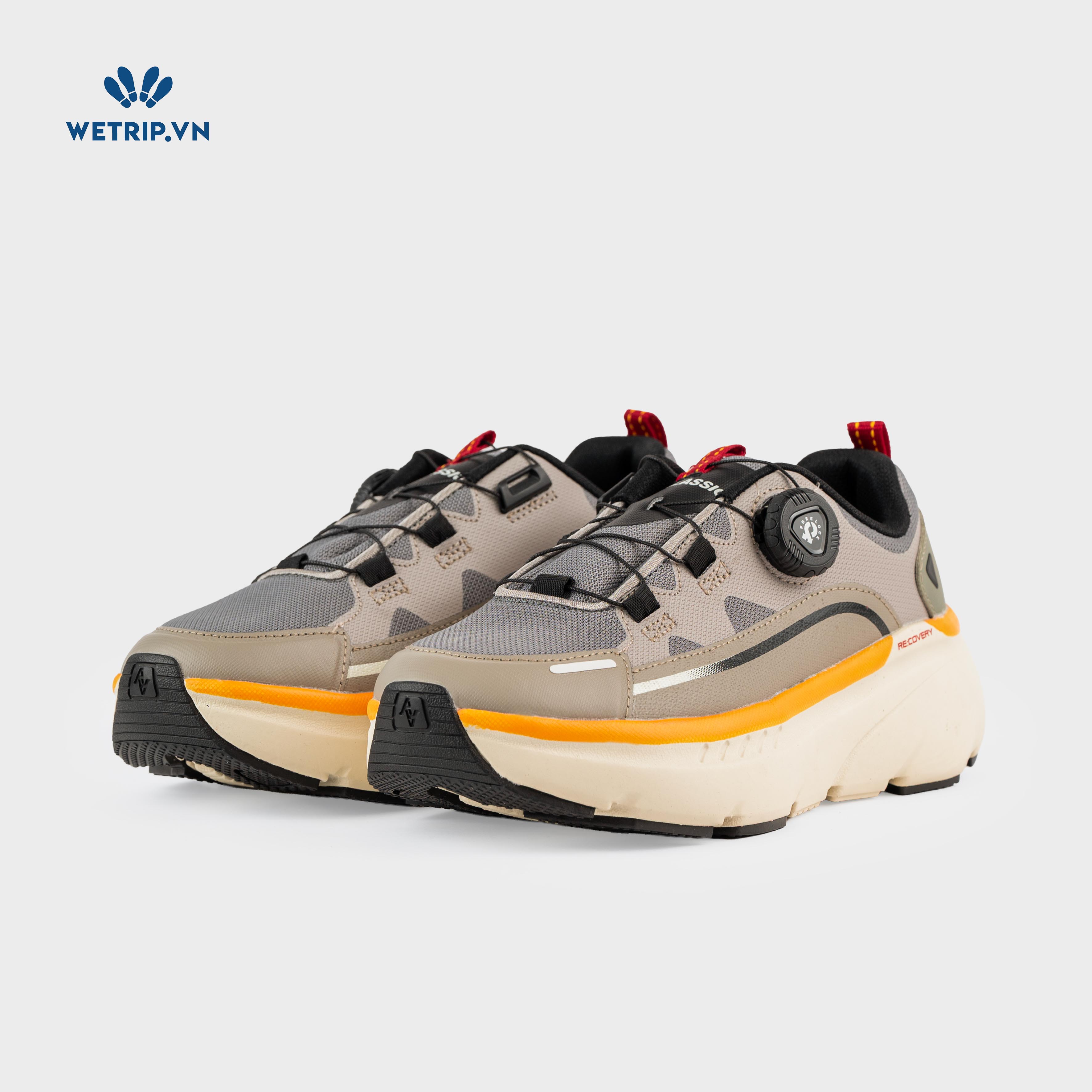 Sneakers Akiii Classic (Xám vạch vàng) Mã SN-AKCL-005-K