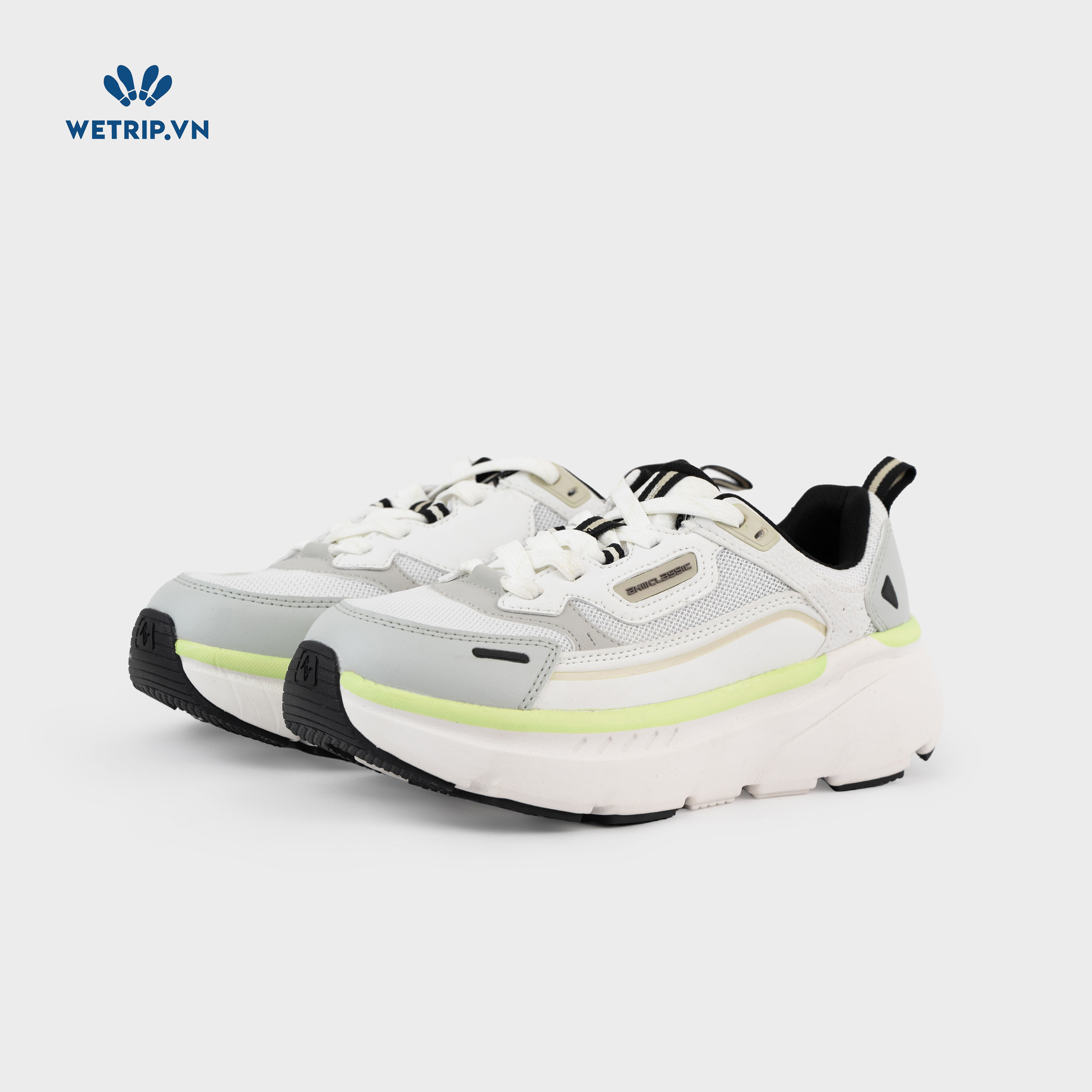 Sneakers Akiii Classic (Xám vạch xanh) Mã SN-AKCL-007-K