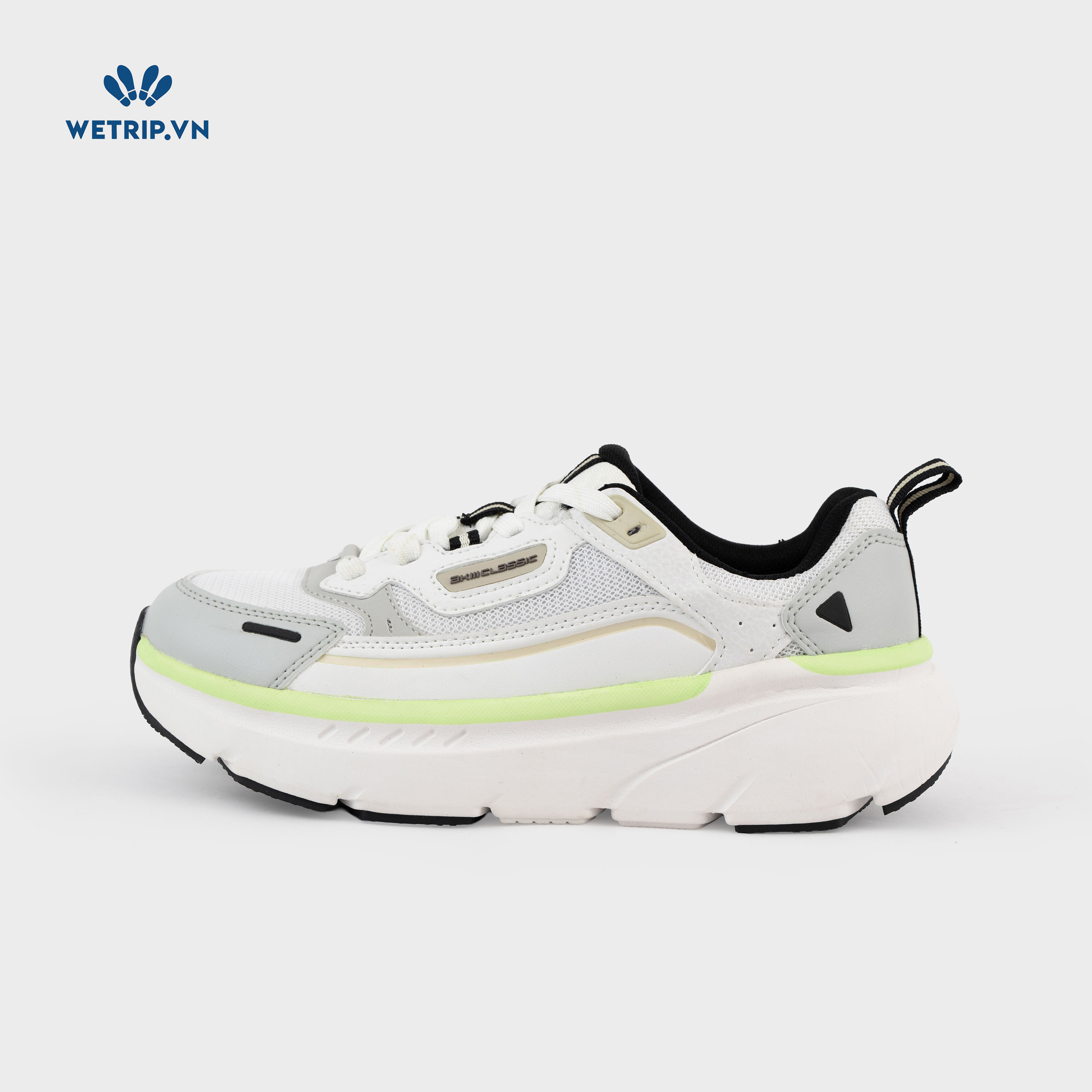 Sneakers Akiii Classic (Xám vạch xanh) Mã SN-AKCL-007-K