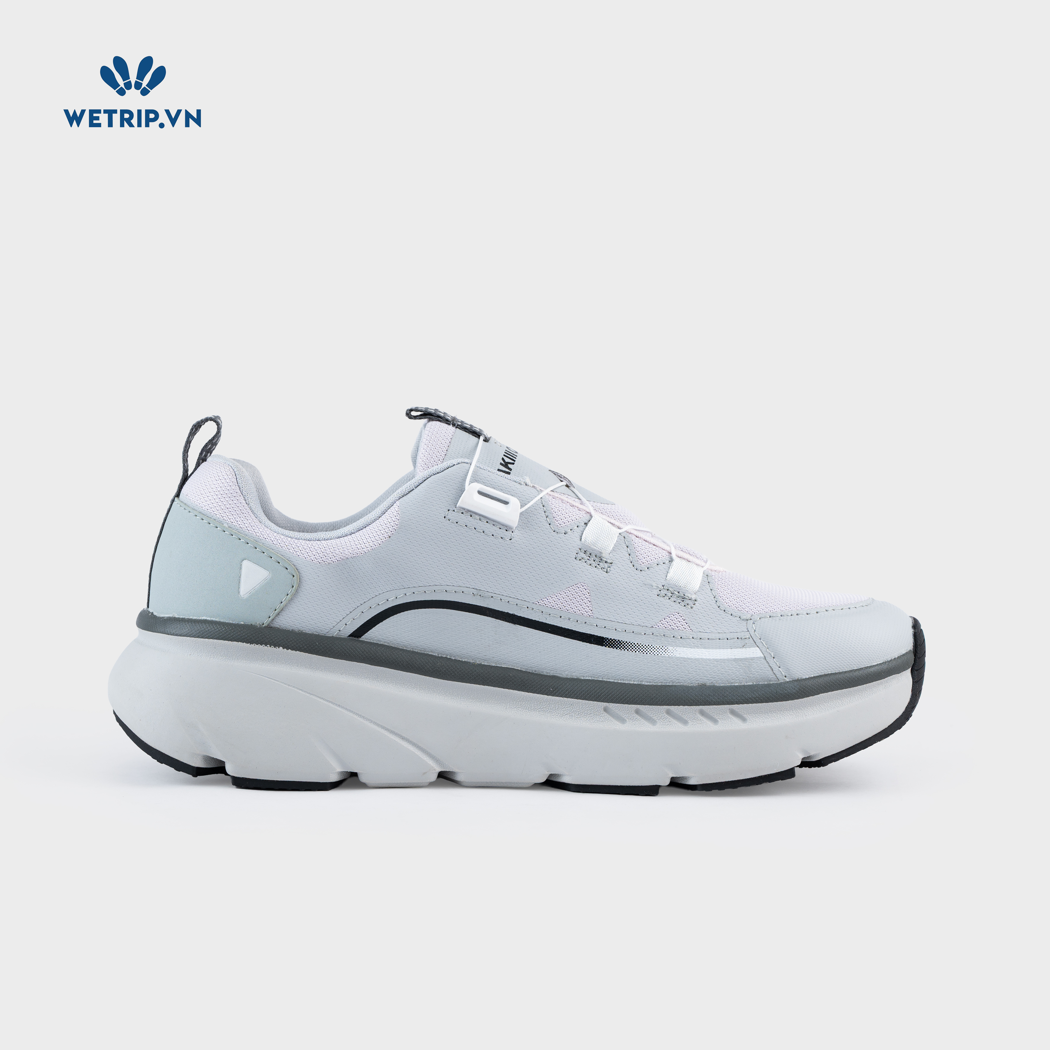 Sneakers Akiii Classic (ghi viền xám) Mã SN-AKCL-005-D