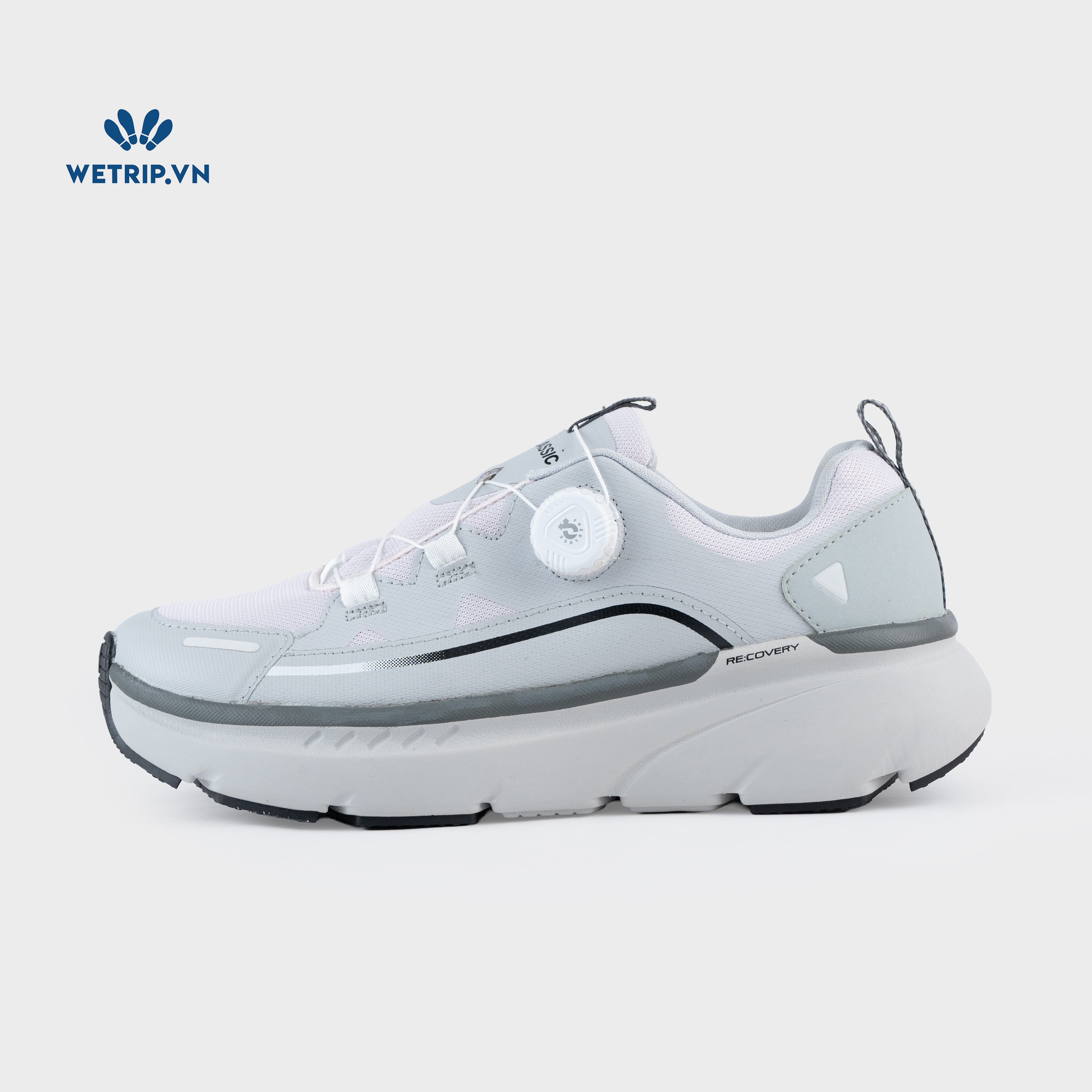 Sneakers Akiii Classic (ghi viền xám) Mã SN-AKCL-005-D