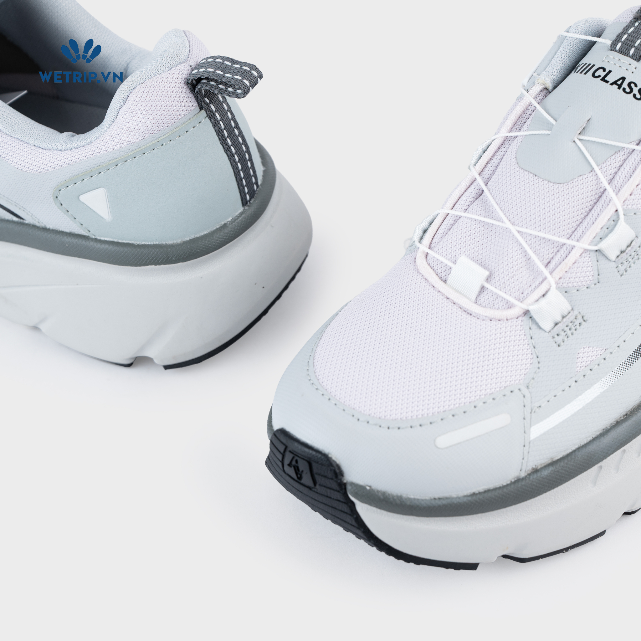 Sneakers Akiii Classic (ghi viền xám) Mã SN-AKCL-005-D