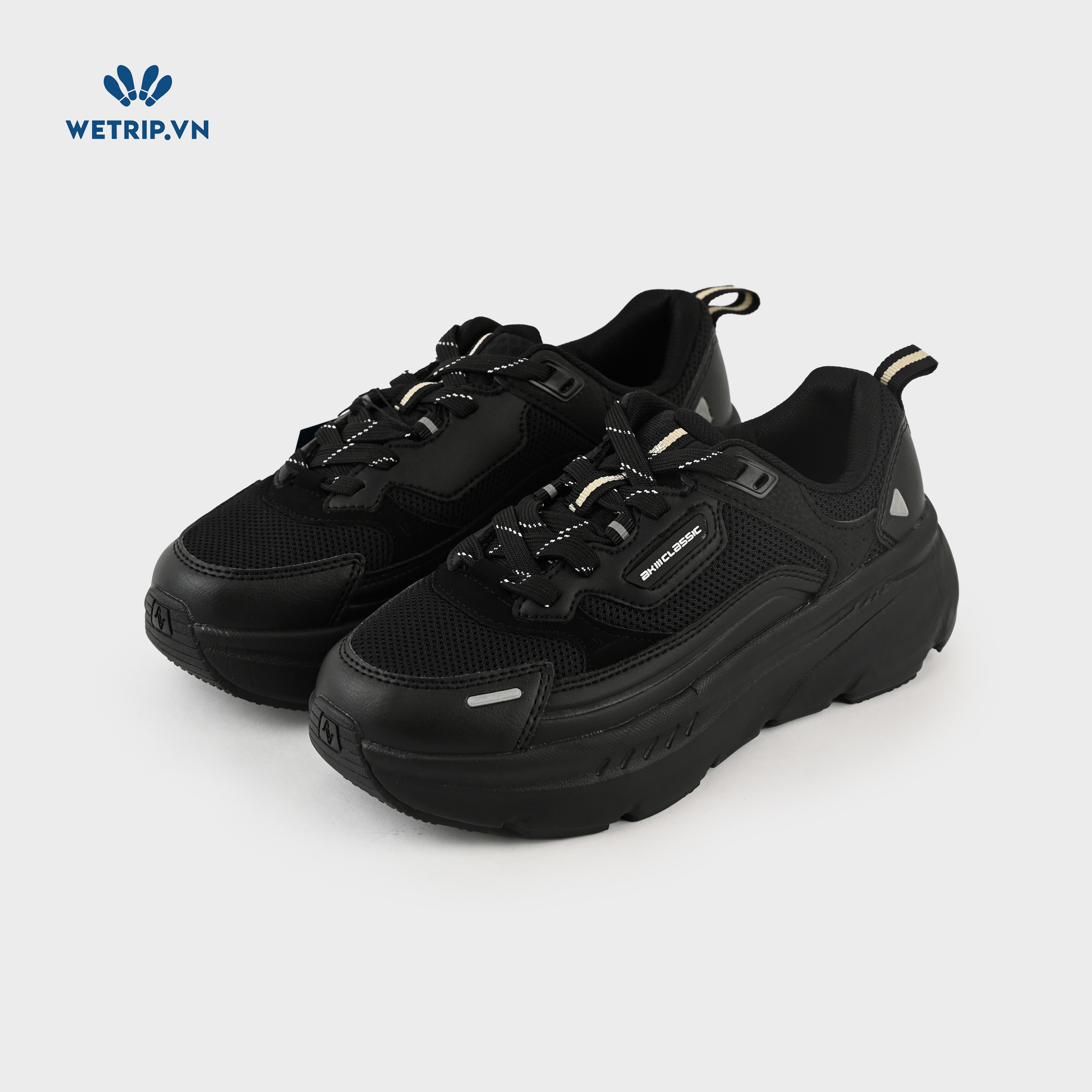 Sneakers Akiii Classic (unisex) Mã -007-A (Đen)