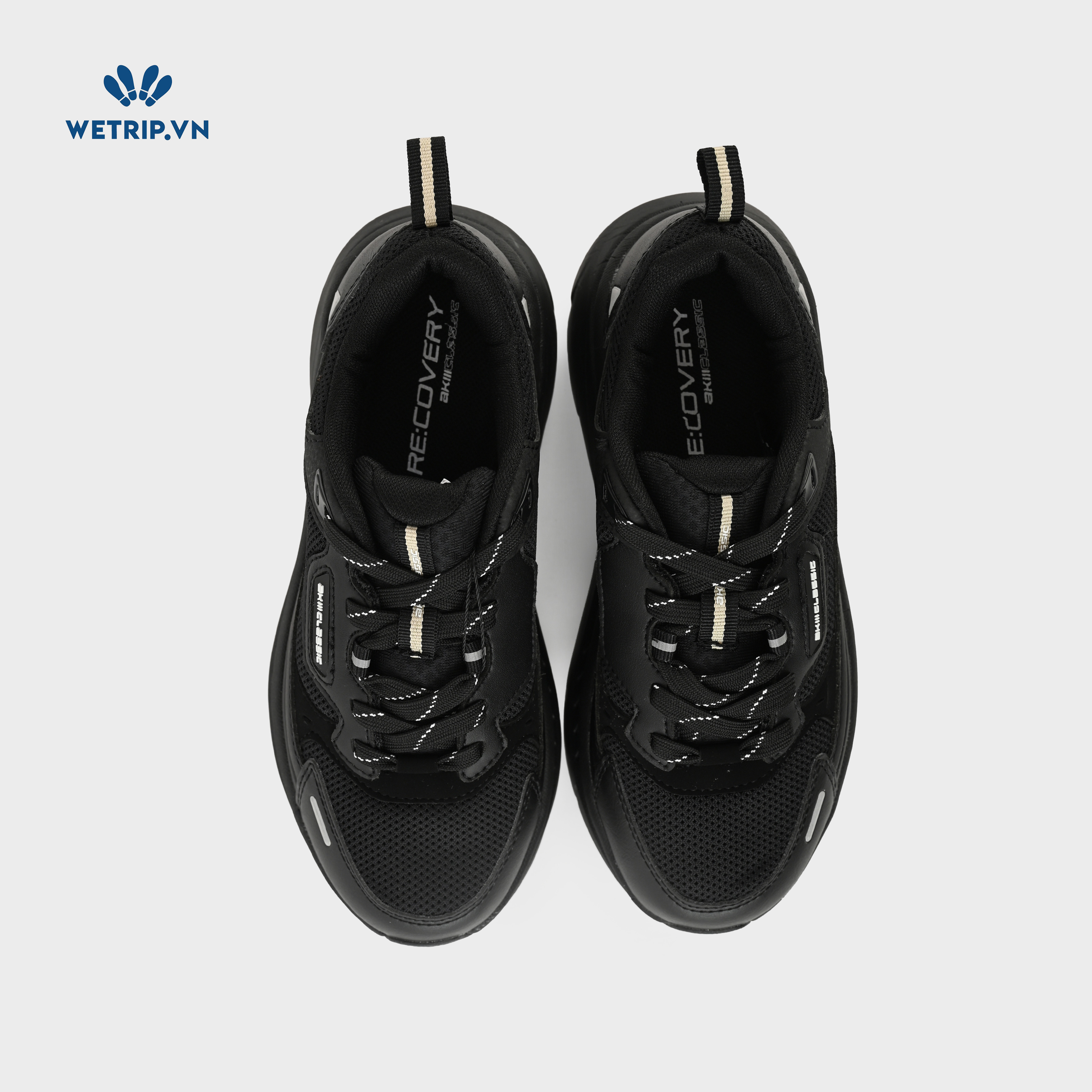 Sneakers Akiii Classic (unisex) Mã -007-A (Đen)