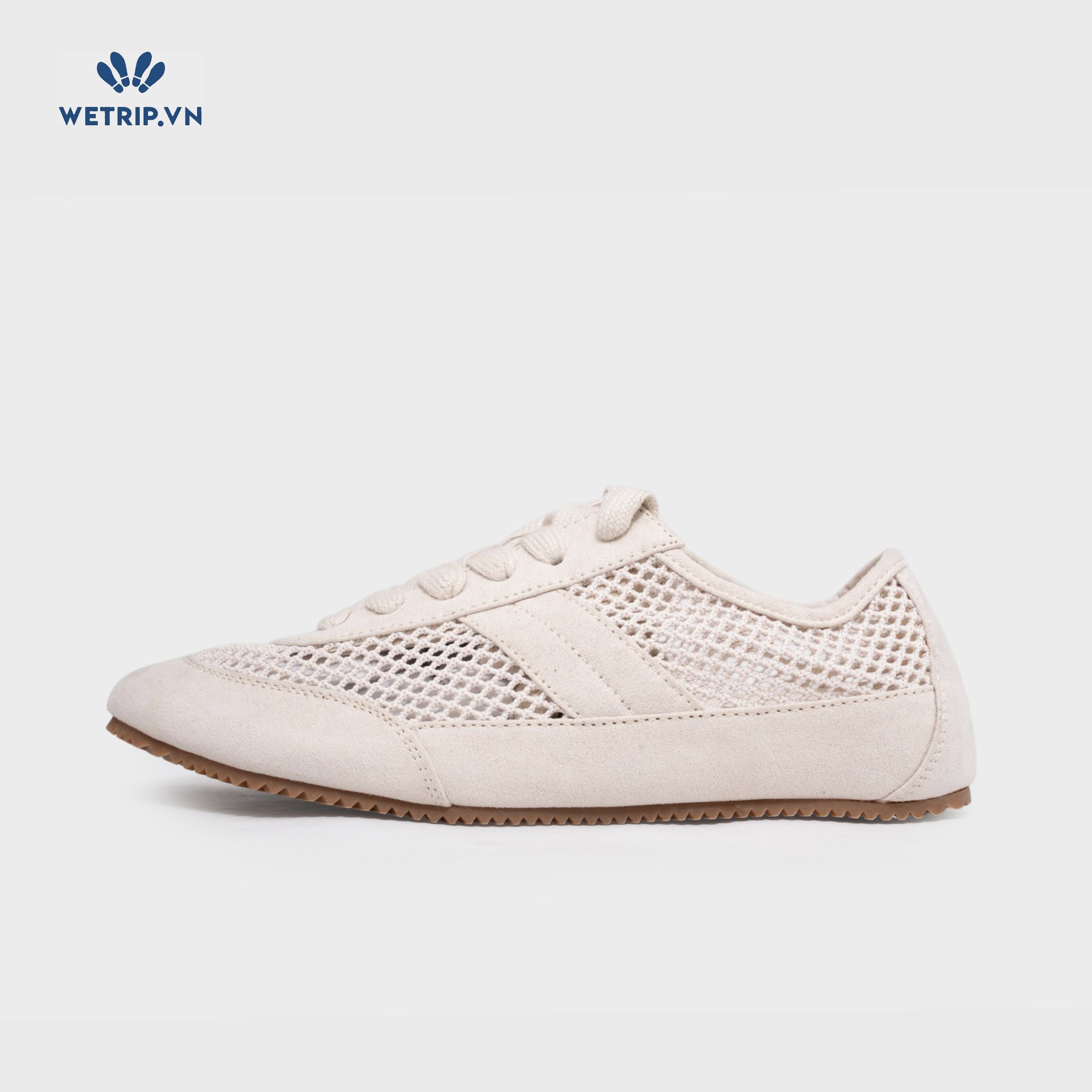 Sneakers Loft (vải phối lưới, kem) Mã SN-LOFT-003-B