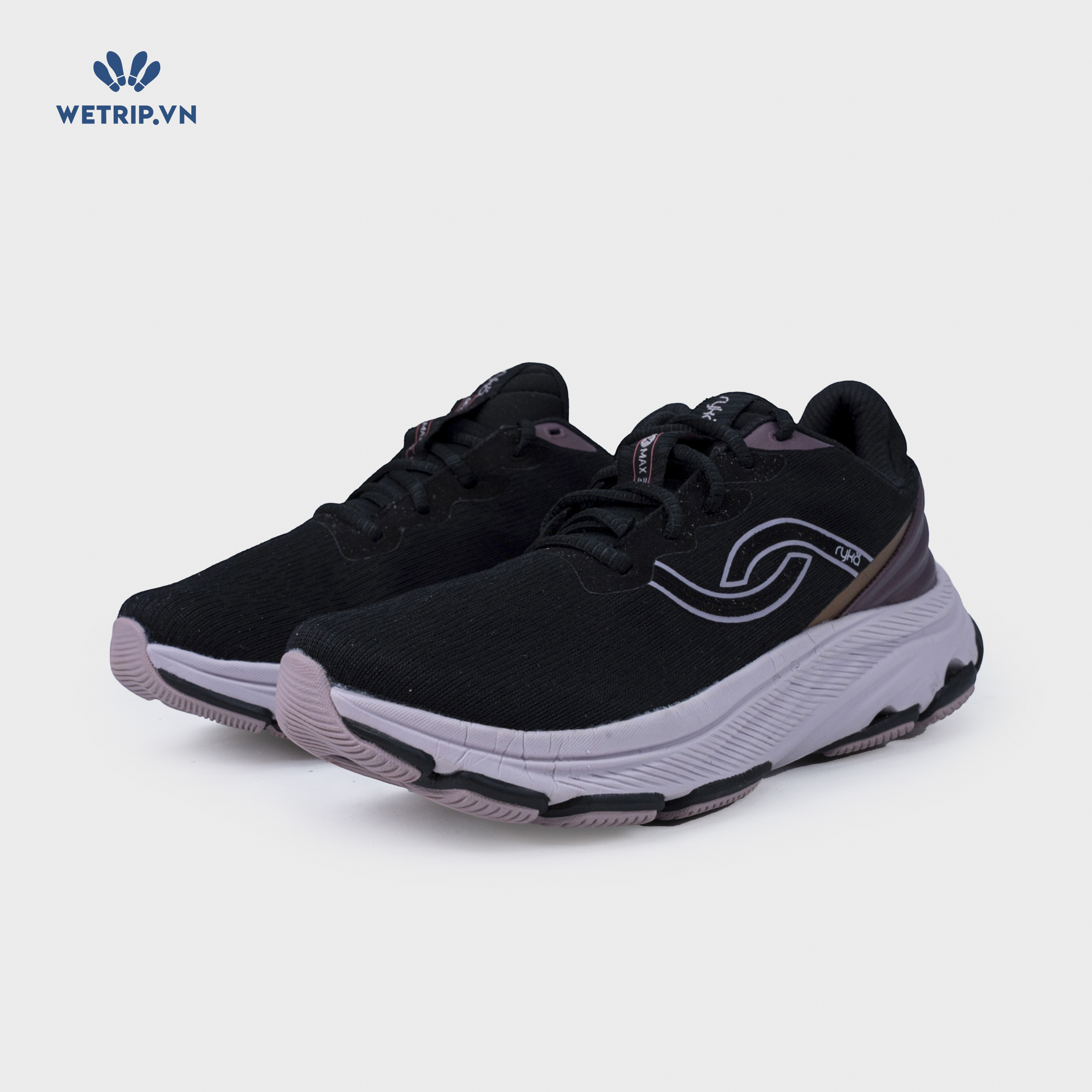 Sneakers RYKA (Đen gót đỏ mận) Mã SN-RYKA-038-A1
