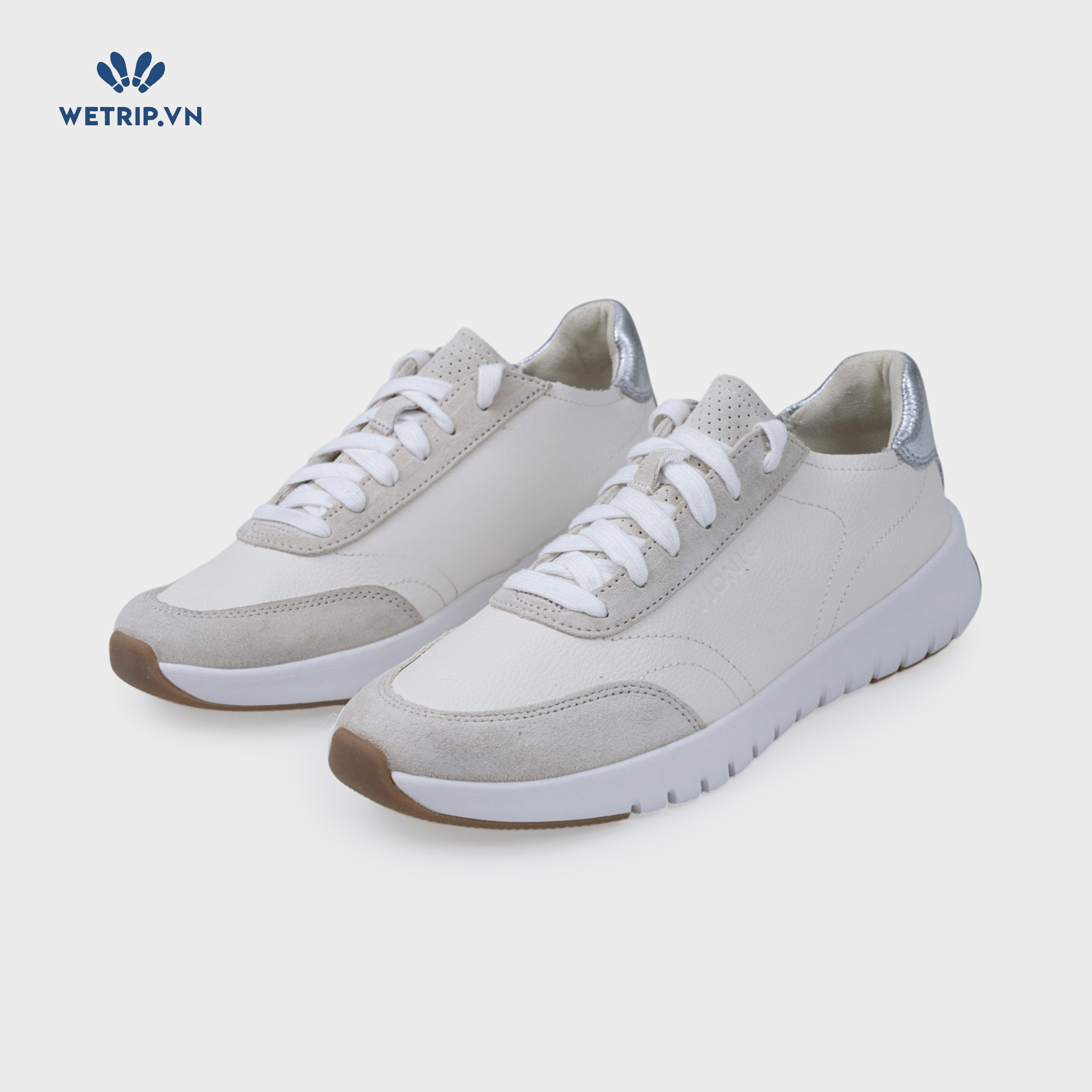 Sneakers Vionic (Da kem, gót bạc) Mã SN-VINIC-036-D