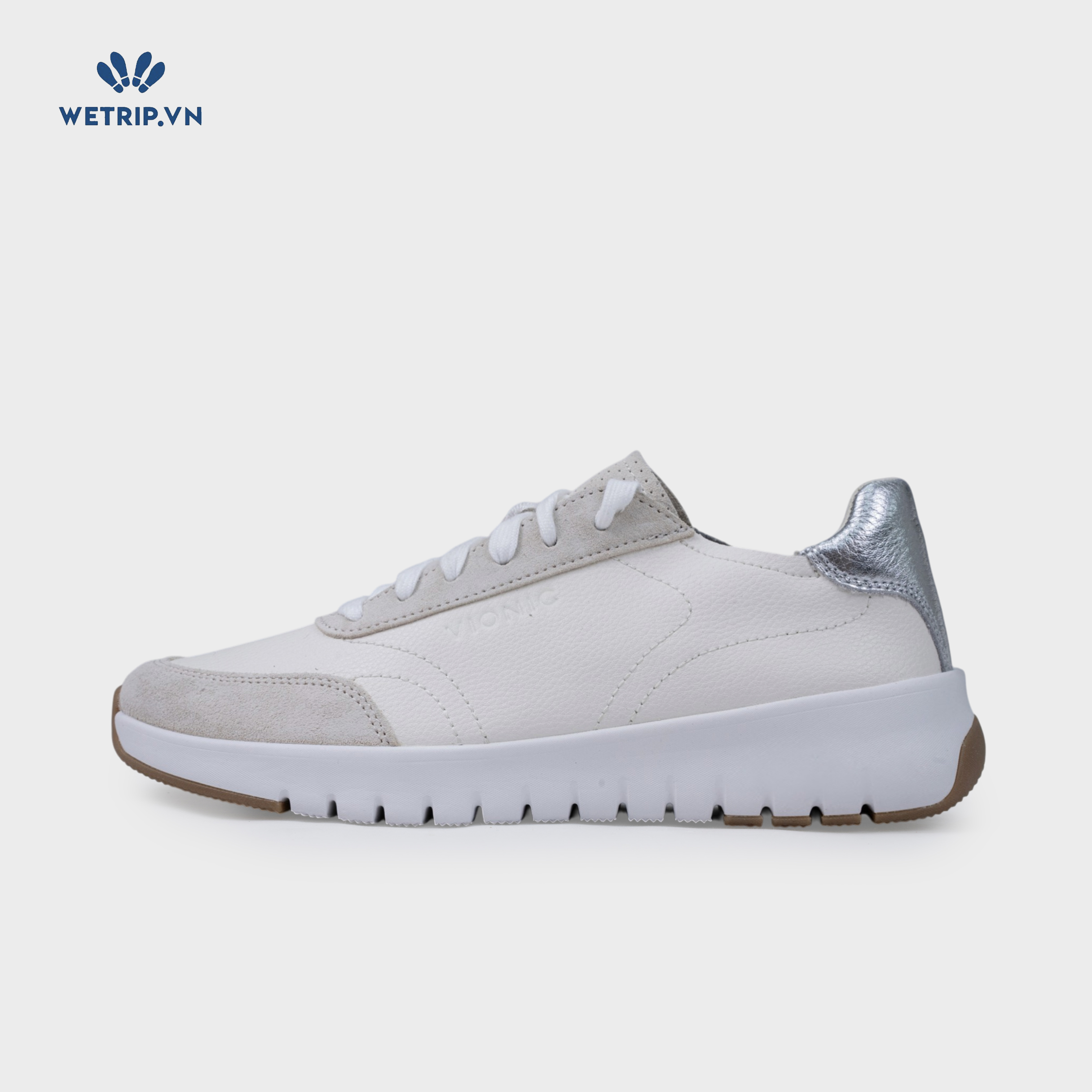Sneakers Vionic (Da kem, gót bạc) Mã SN-VINIC-036-D