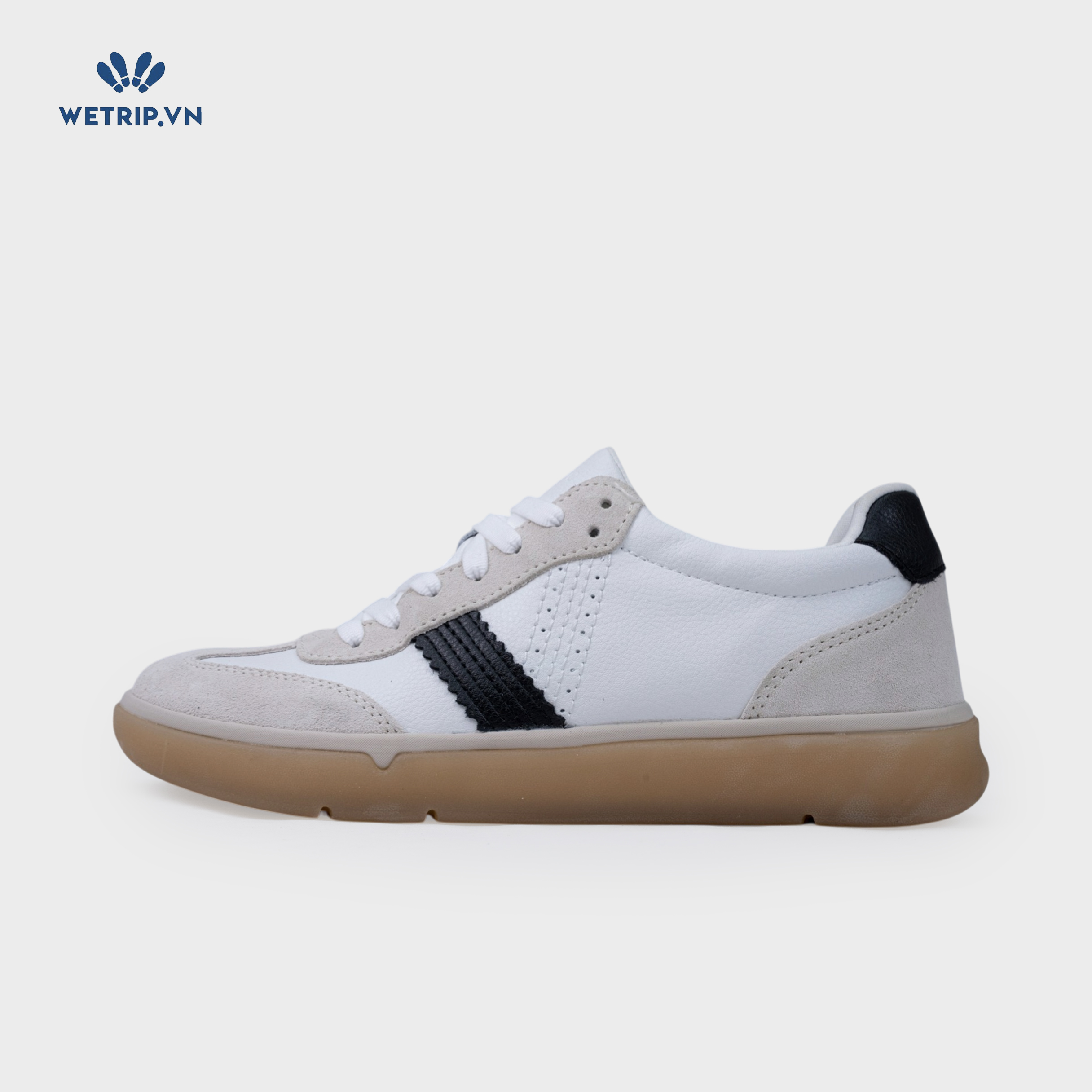 Sneakers Vionic (Da kem phối đen, đế nâu) Mã SN-VINIC-039-B