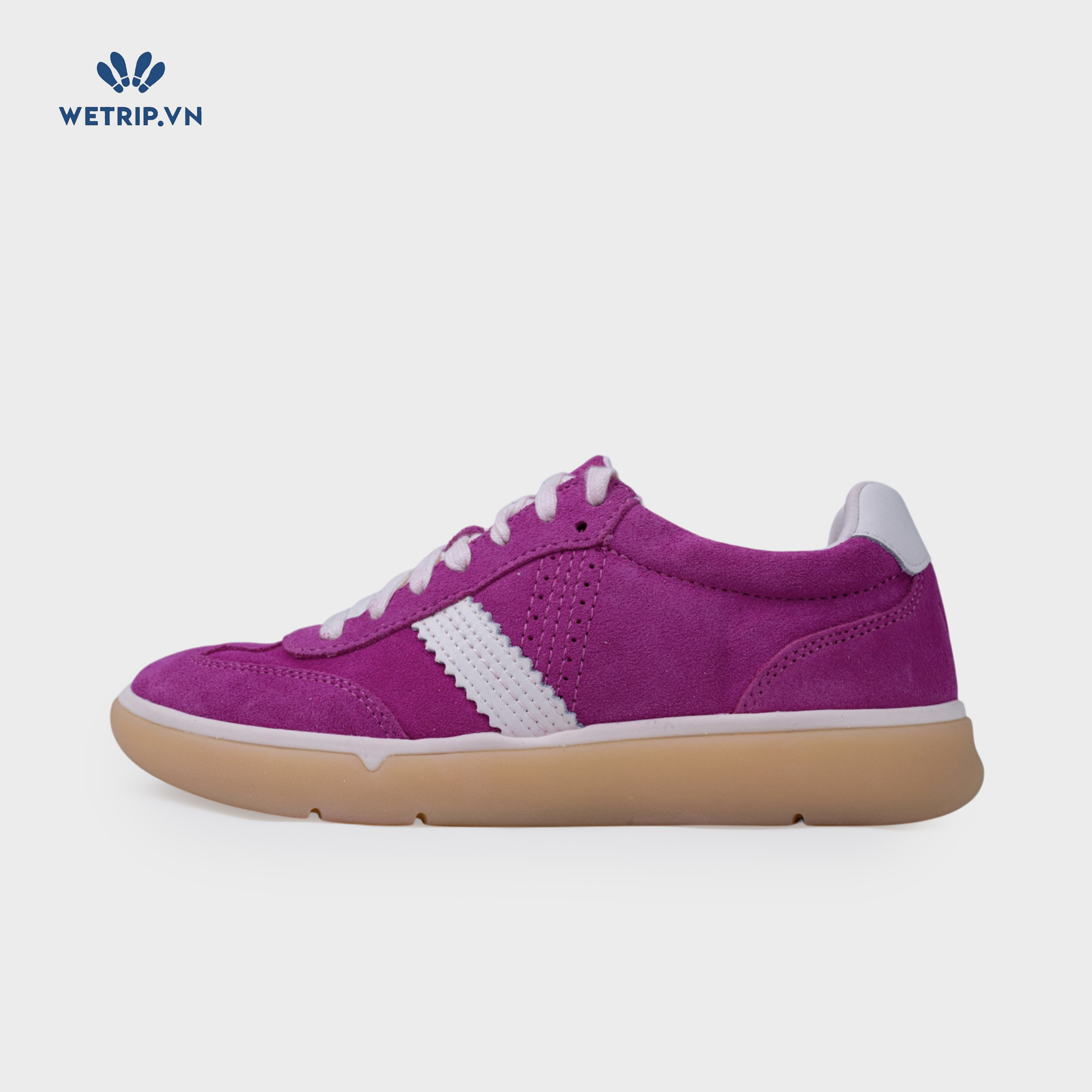 Sneakers Vionic (Da lộn, tím gót trắng) Mã SN-VINIC-039-E