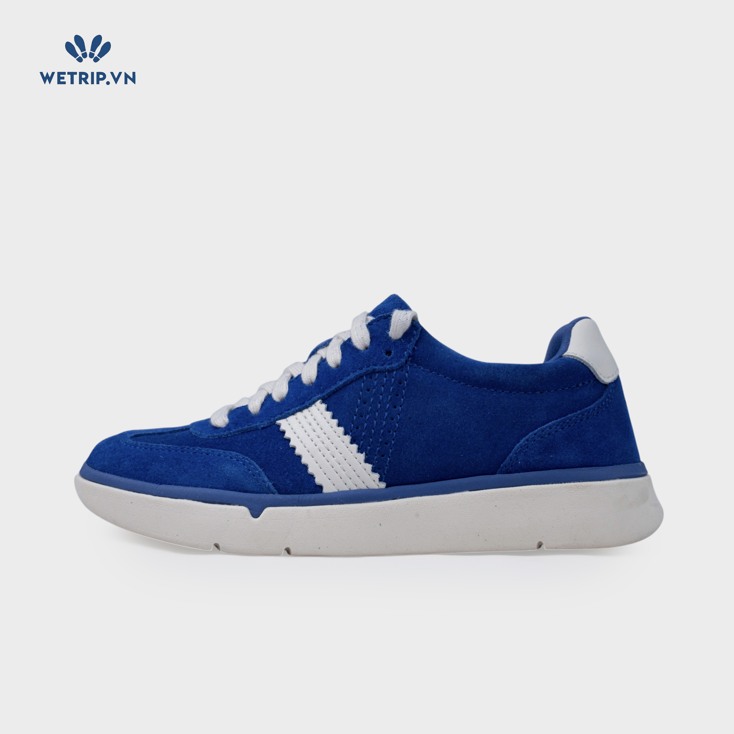 Sneakers Vionic (Da lộn xanh, gót trắng) Mã SN-VINIC-039-D