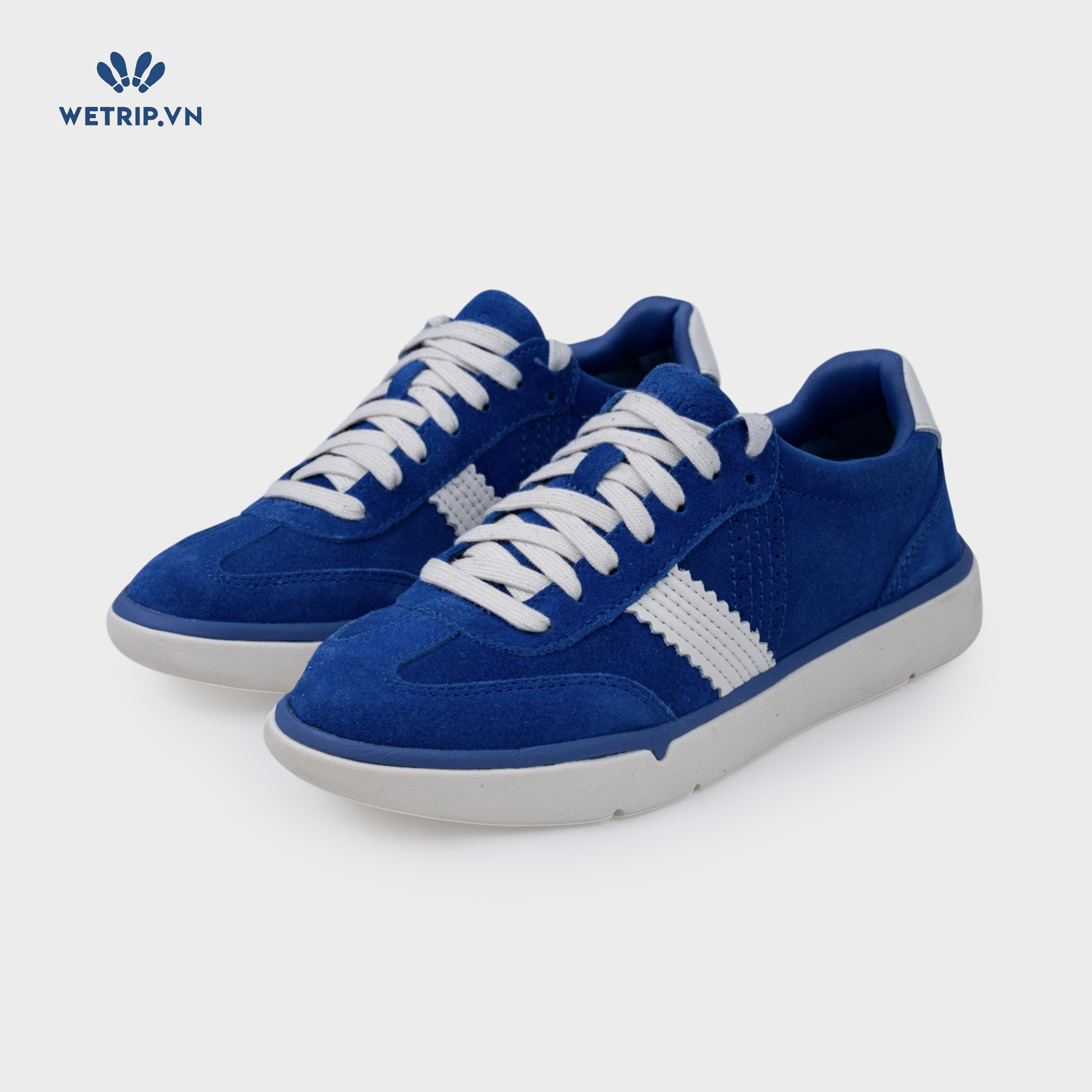 Sneakers Vionic (Da lộn xanh, gót trắng) Mã SN-VINIC-039-D