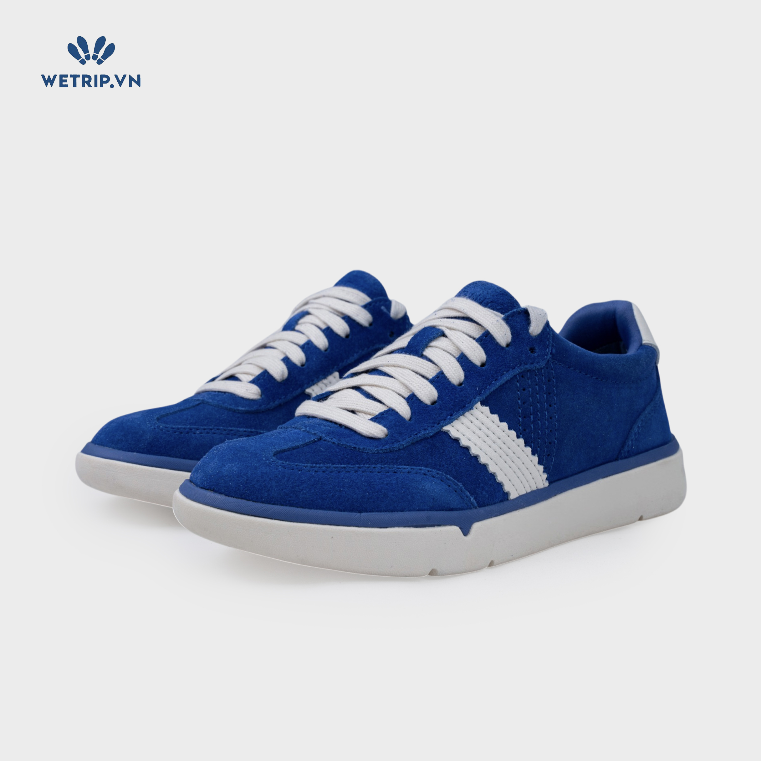Sneakers Vionic (Da lộn xanh, gót trắng) Mã SN-VINIC-039-D