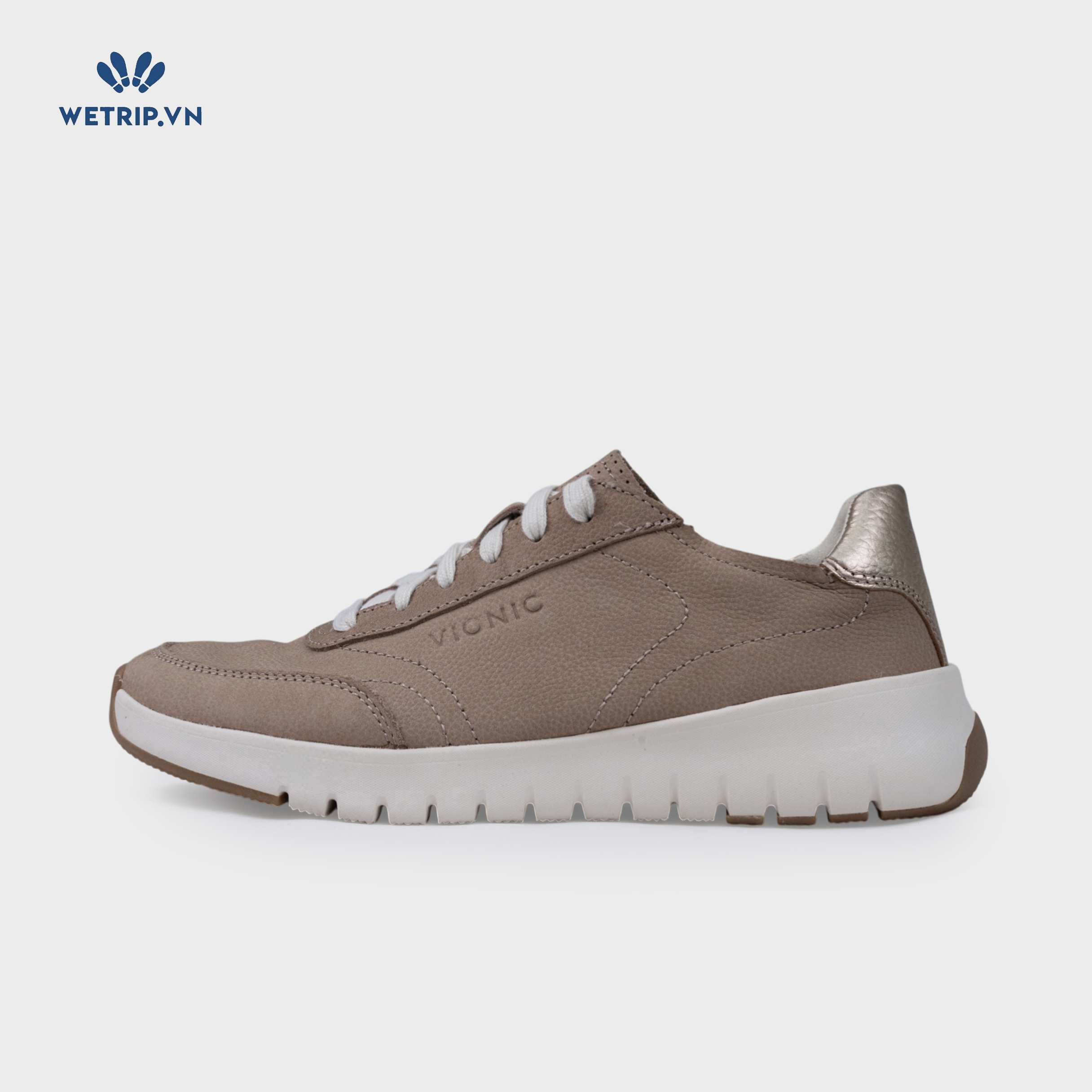 Sneakers Vionic (Da nâu đế trắng) Mã SN-VINIC-036-A