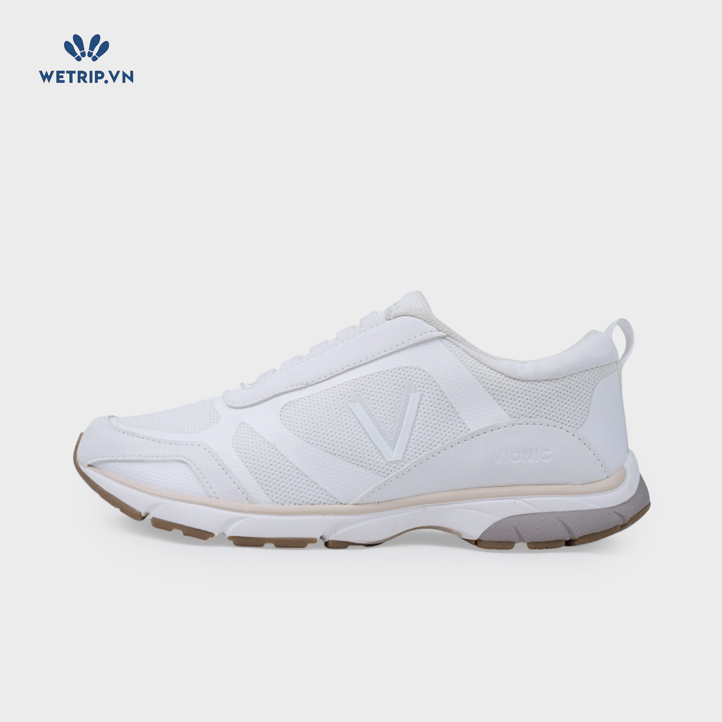 Sneakers Vionic (Da phối lưới, trắng đục) Mã SN-VINIC-035-A
