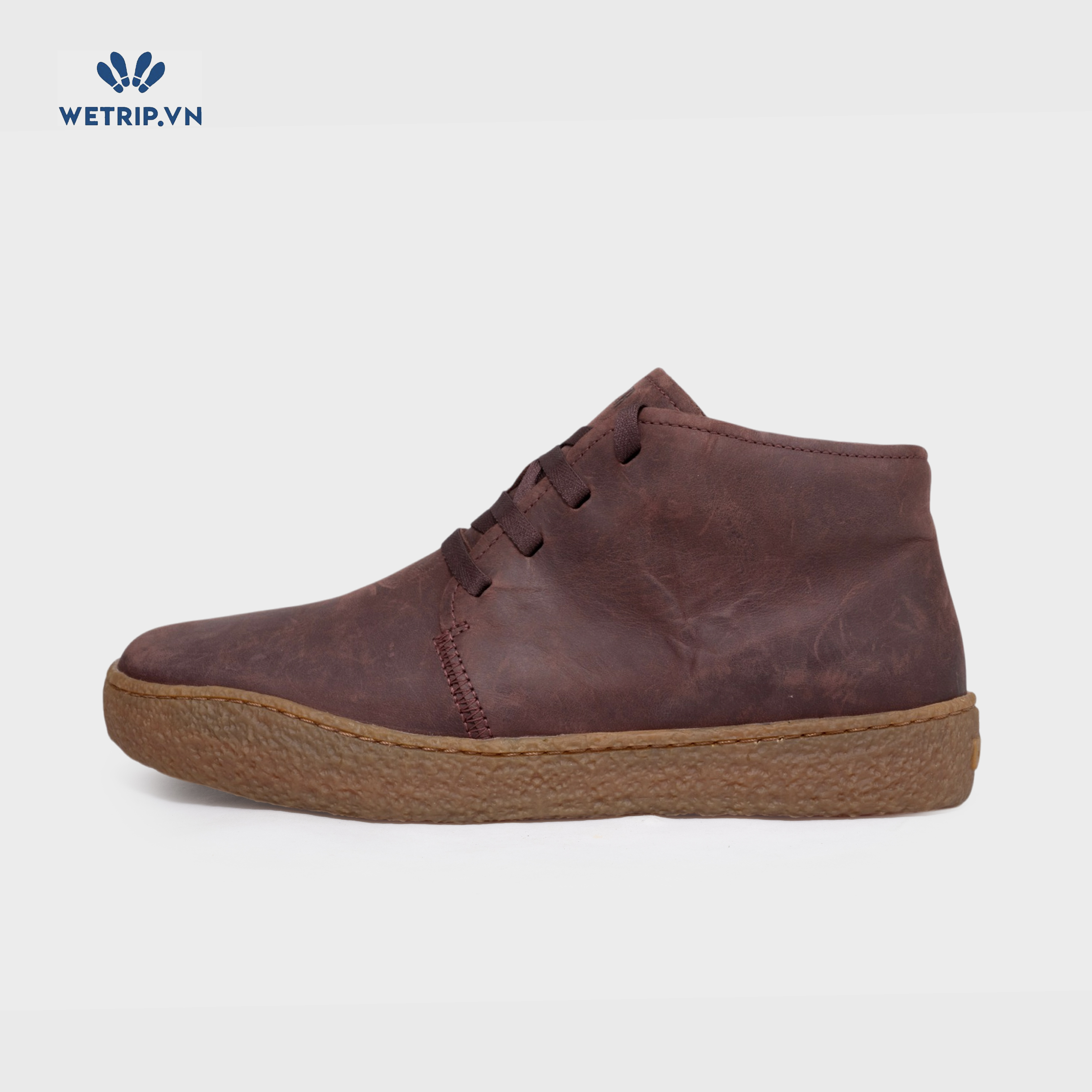Sneakers We_Camper (da đỏ mận, đế nâu) (Mã) SN-CP-182-A