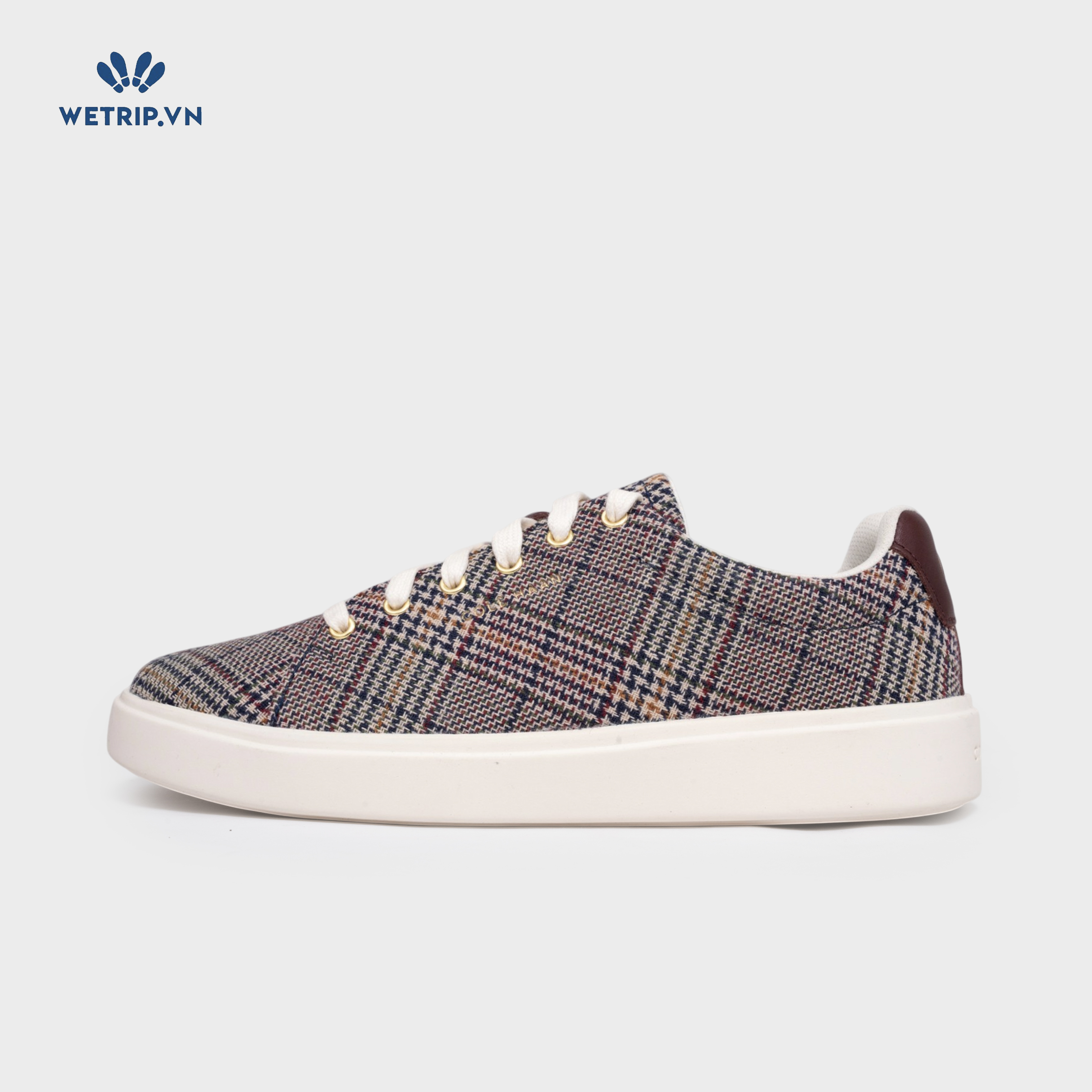 Sneakers We_ColeHaan (vải kẻ, nâu) (Mã) SN-COHA-056-A