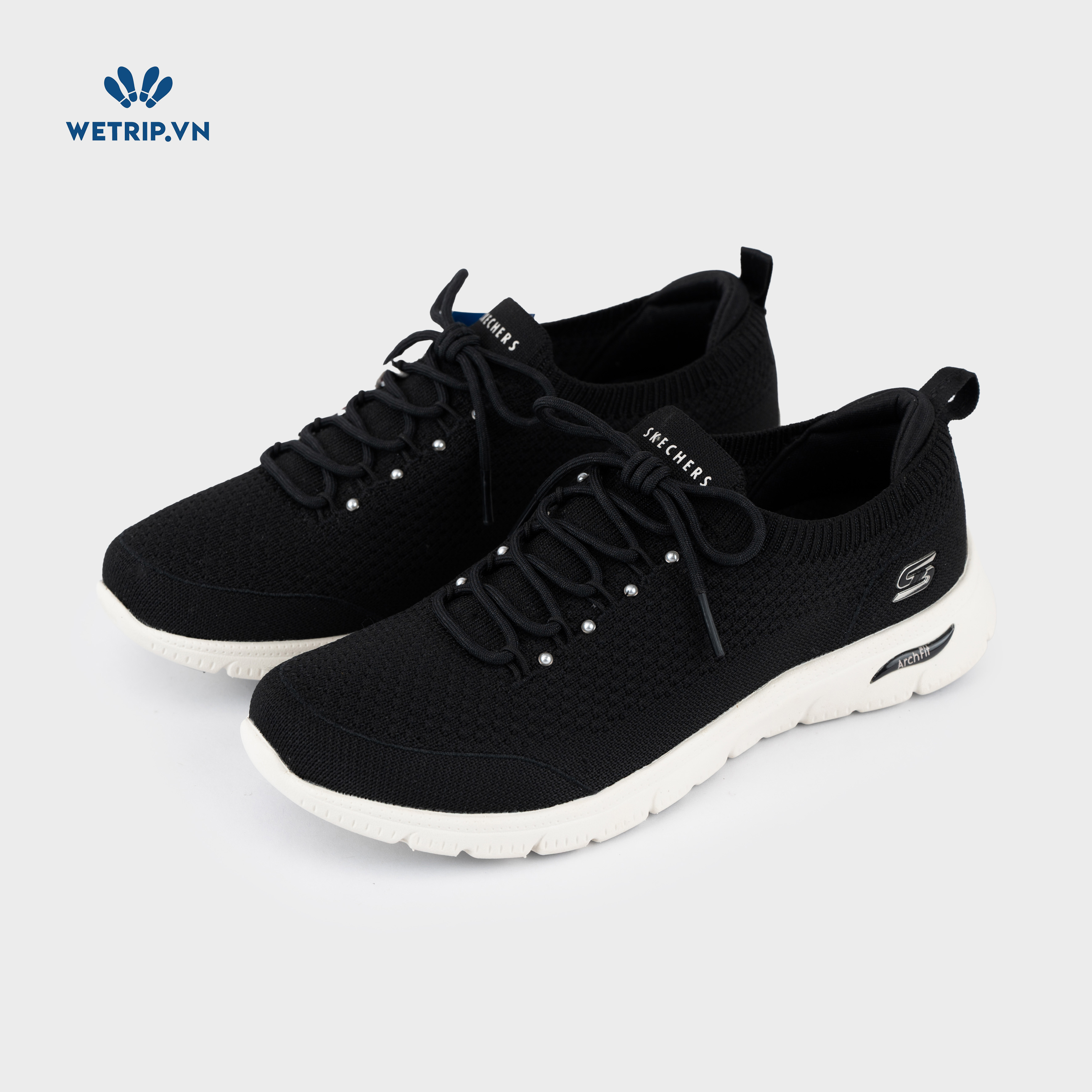Sneakers We_SKE (Vải đen, đế trắng) Mã SN-SKE-105-A