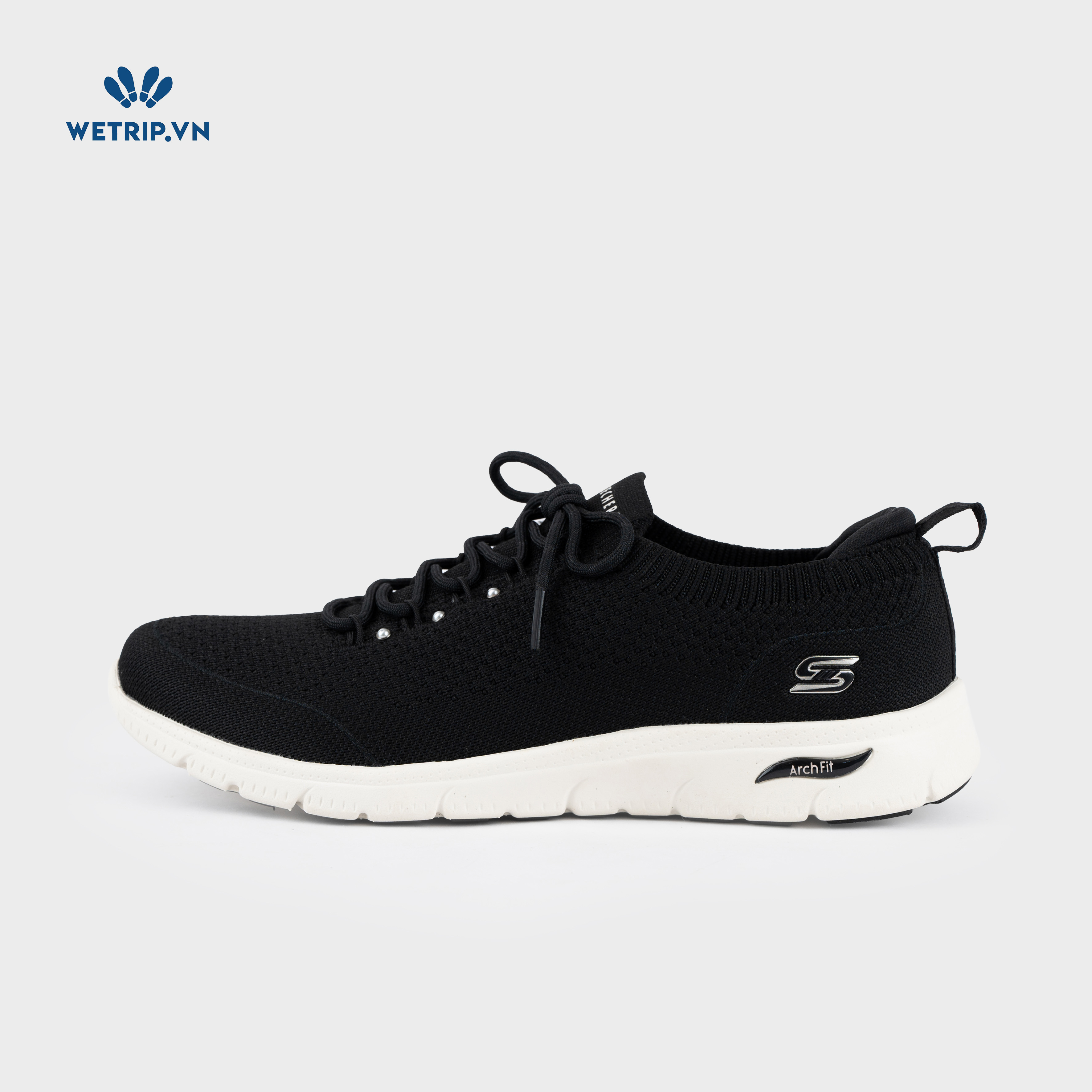 Sneakers We_SKE (Vải đen, đế trắng) Mã SN-SKE-105-A