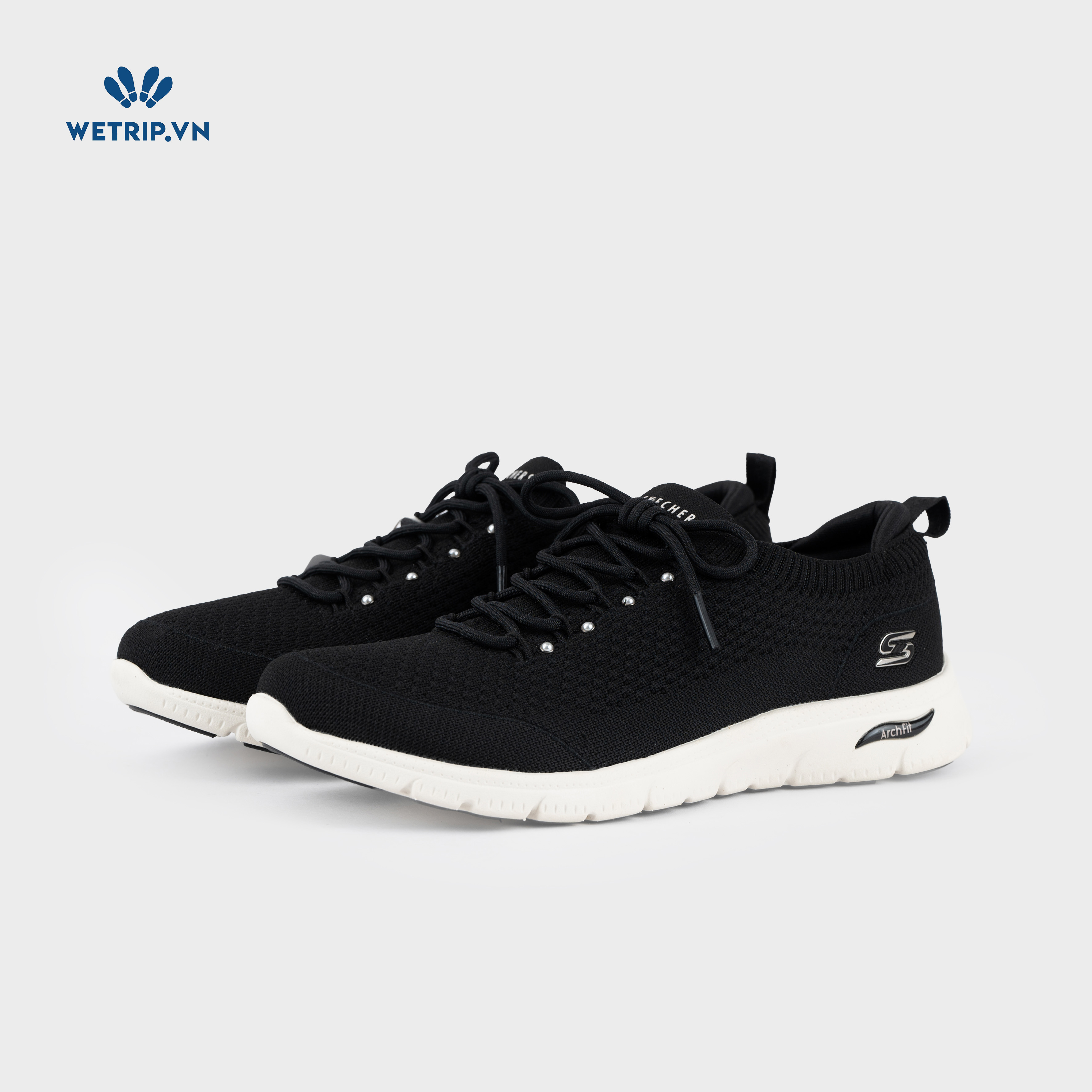 Sneakers We_SKE (Vải đen, đế trắng) Mã SN-SKE-105-A