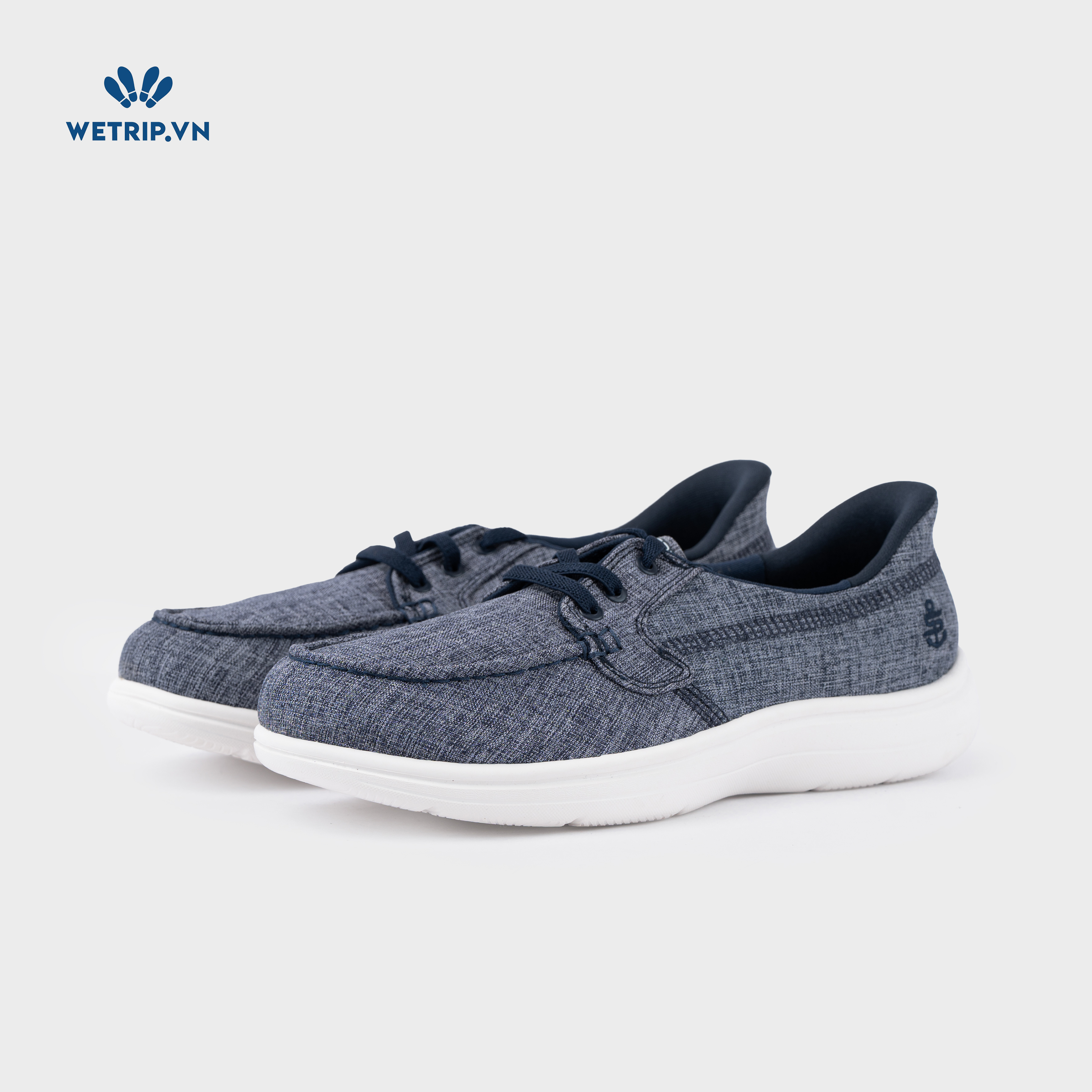 Sneakers We_SKE (Vải ghi xanh, đế trắng) Mã GL-SKE-019-A