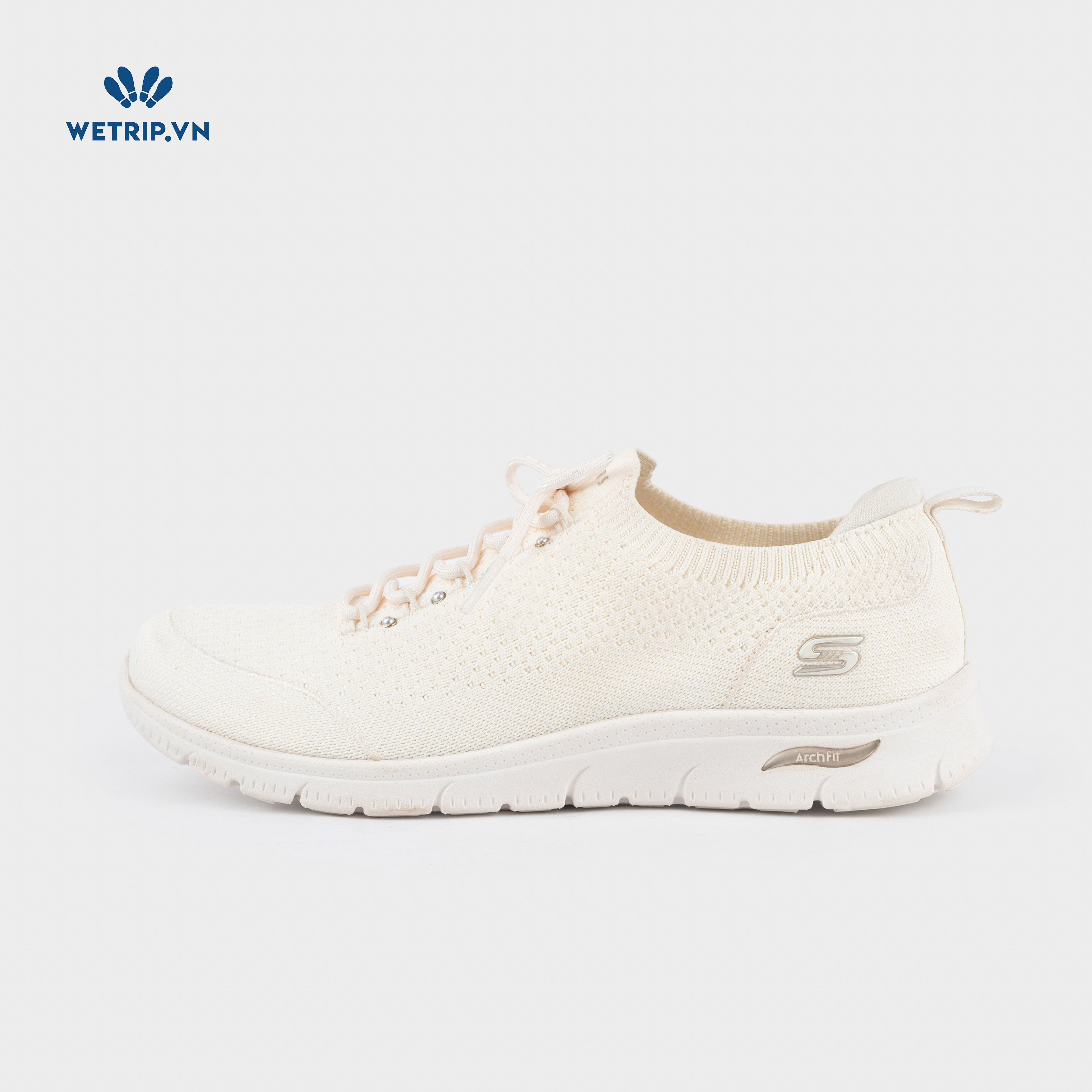 Sneakers We_SKE (Vải, trắng full) Mã SN-SKE-105-B