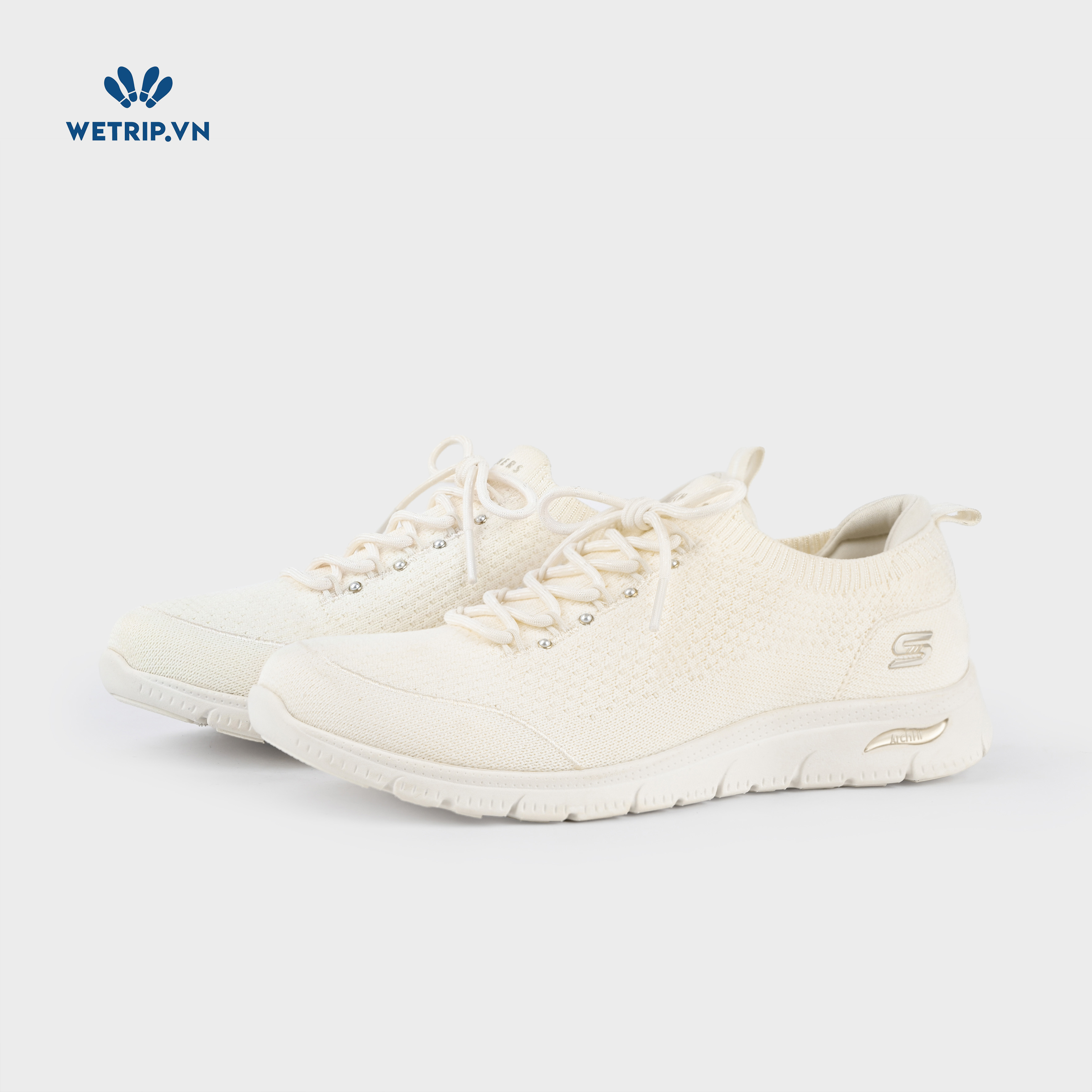 Sneakers We_SKE (Vải, trắng full) Mã SN-SKE-105-B