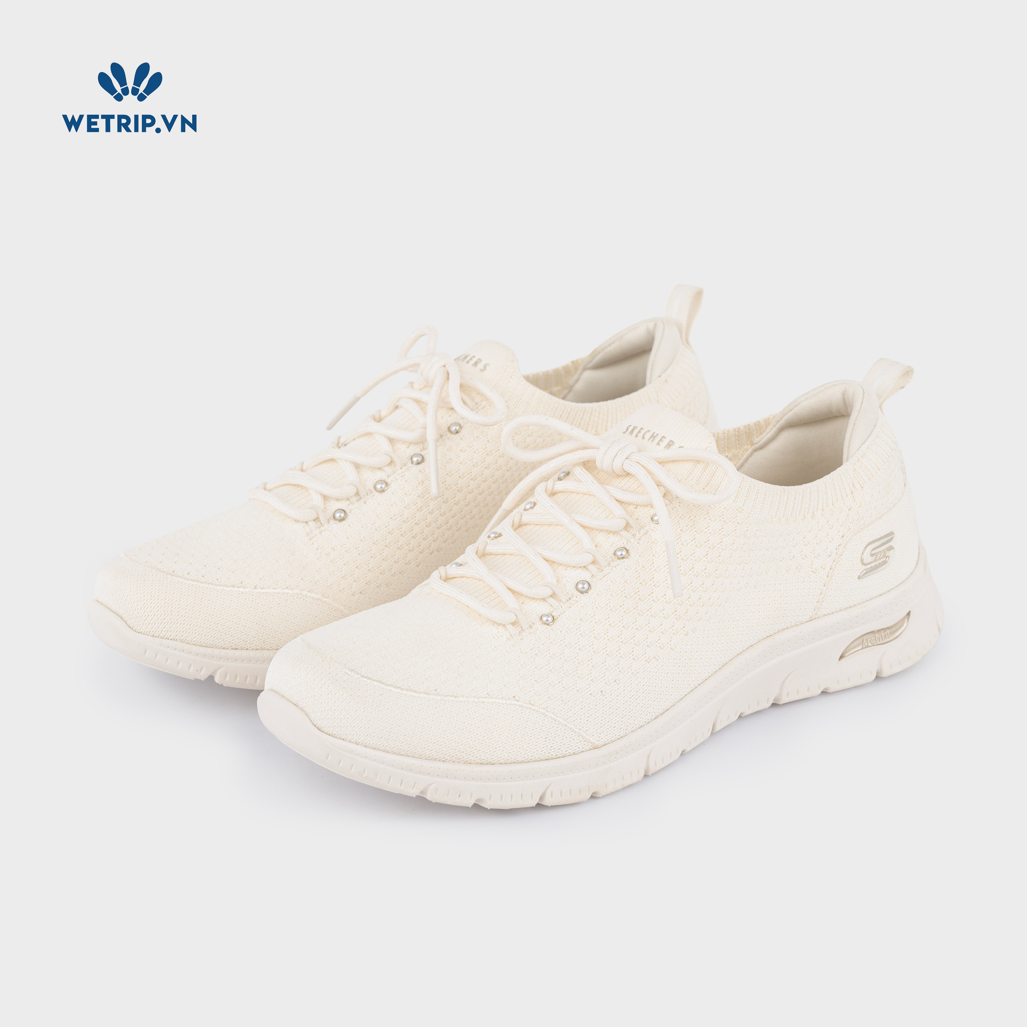 Sneakers We_SKE (Vải, trắng full) Mã SN-SKE-105-B