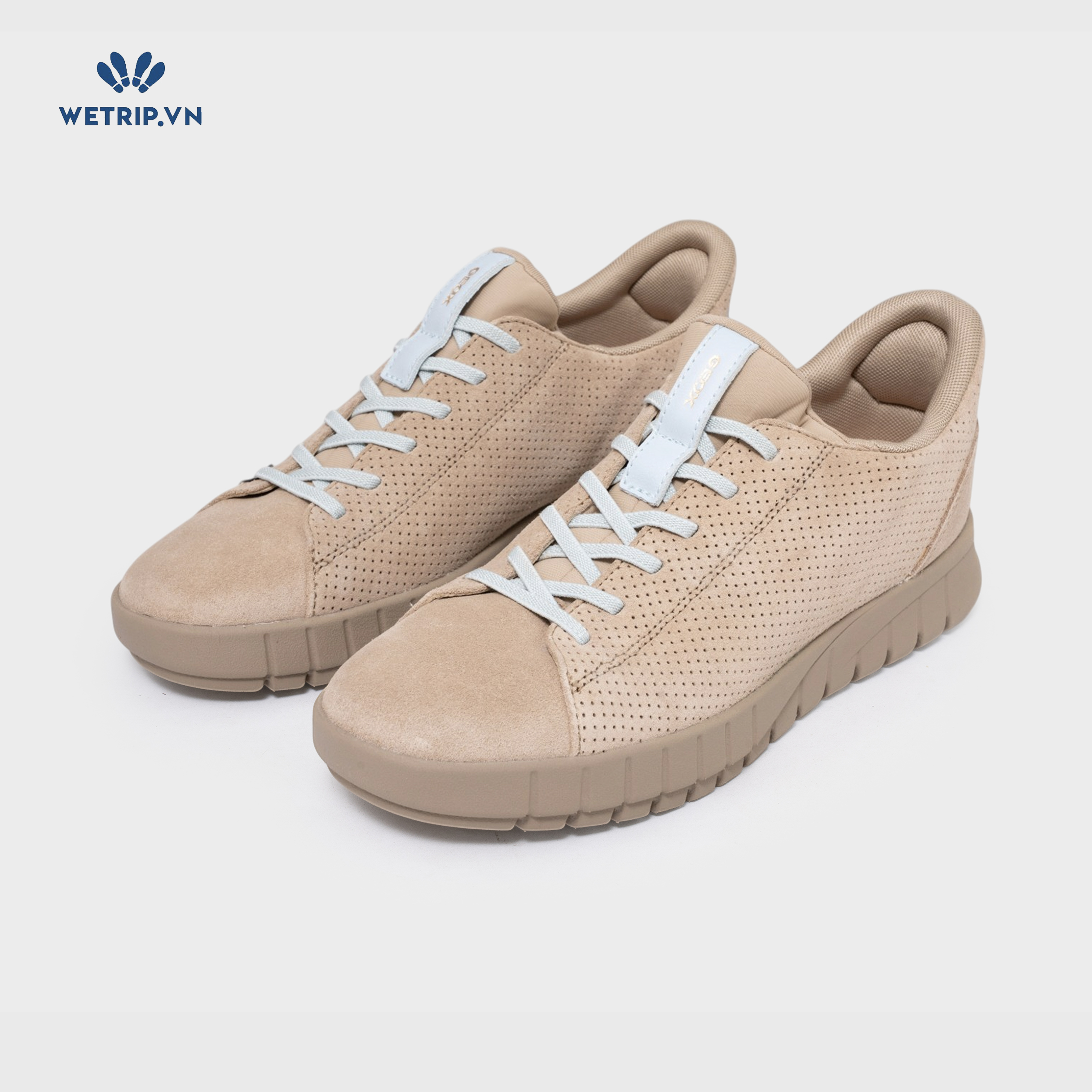 Sneakers Wetrip_Geox (da lộn, nâu nhạt) Mã SN-GEOX-062-F