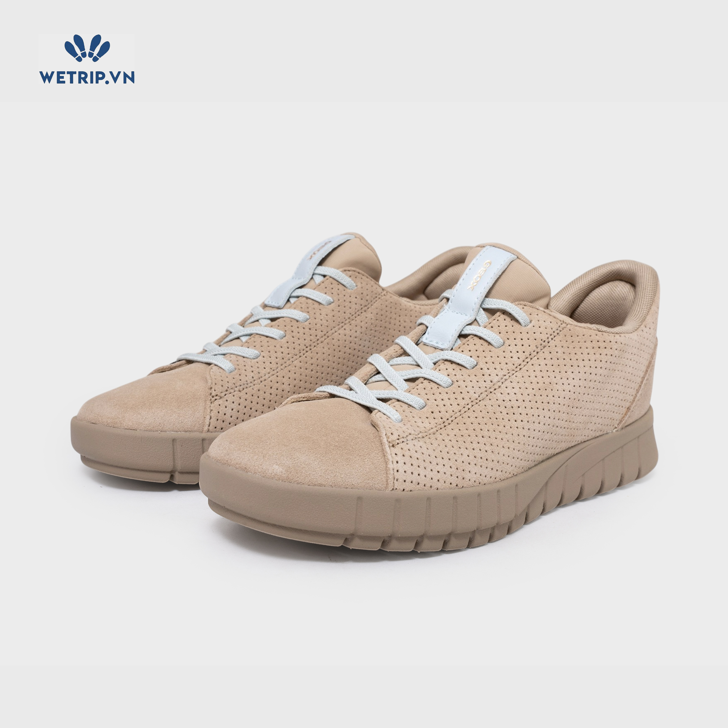 Sneakers Wetrip_Geox (da lộn, nâu nhạt) Mã SN-GEOX-062-F