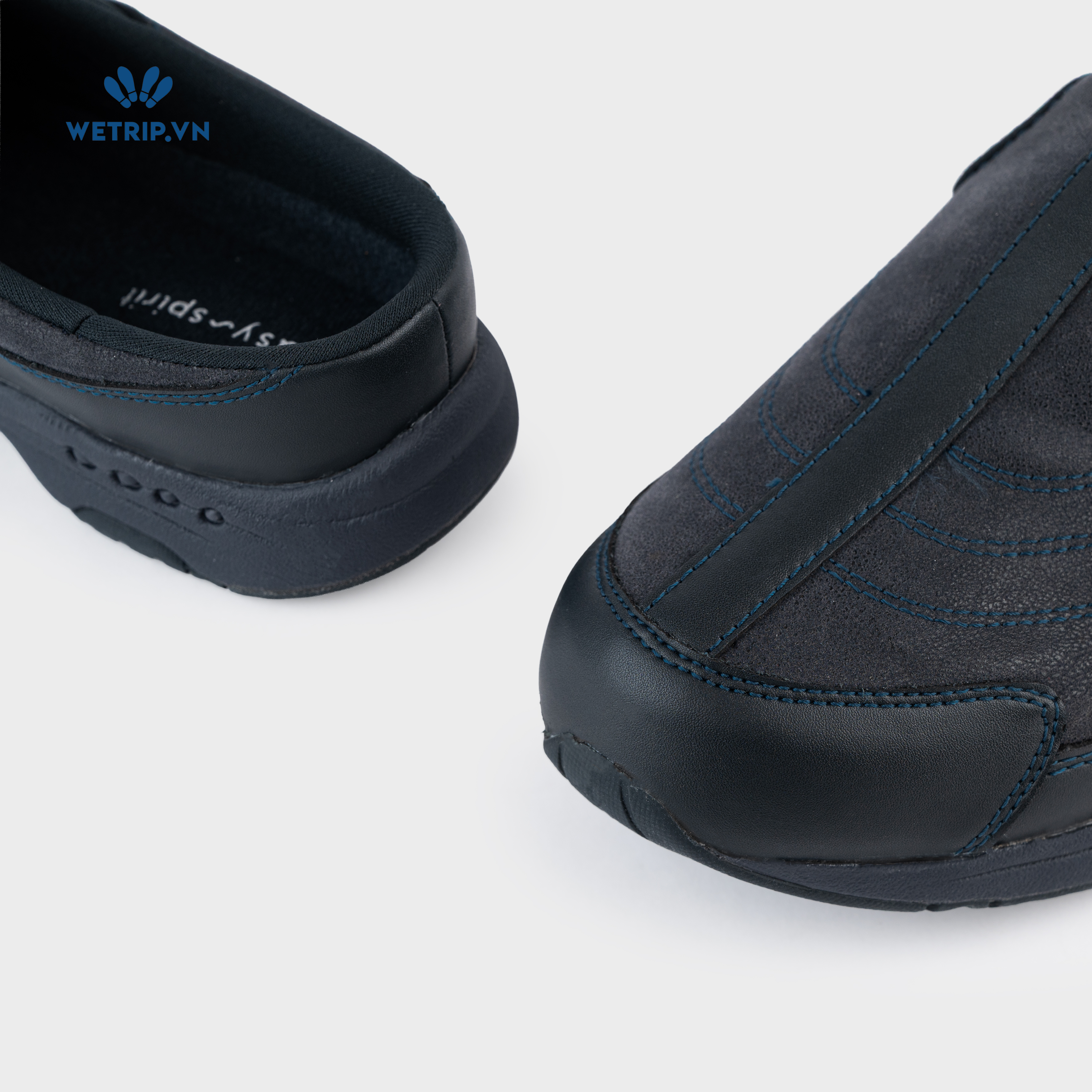 Traveltime clogs Easy Spirit (Đen chỉ xanh) Mã GL-EAS-003-G13
