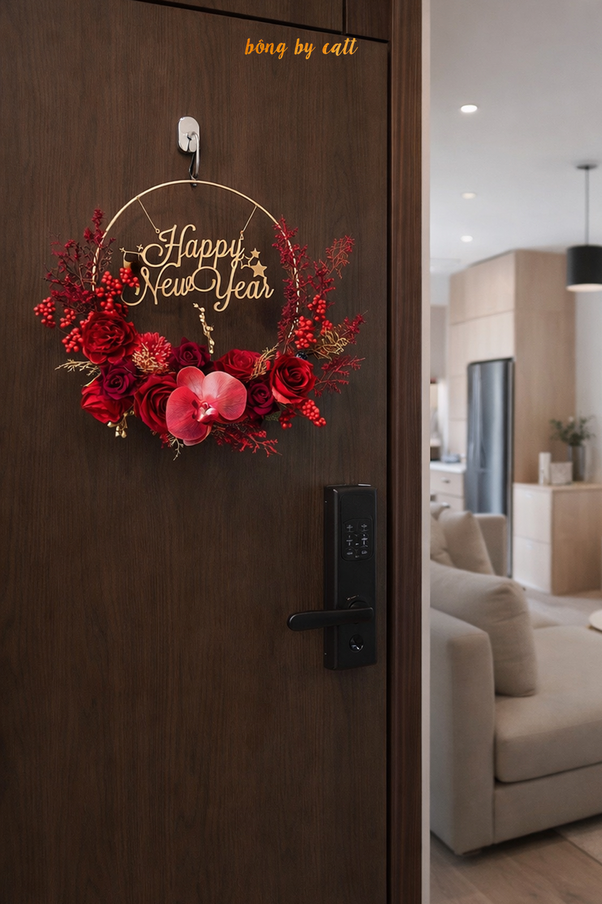 Wreath - Racy Red 40
