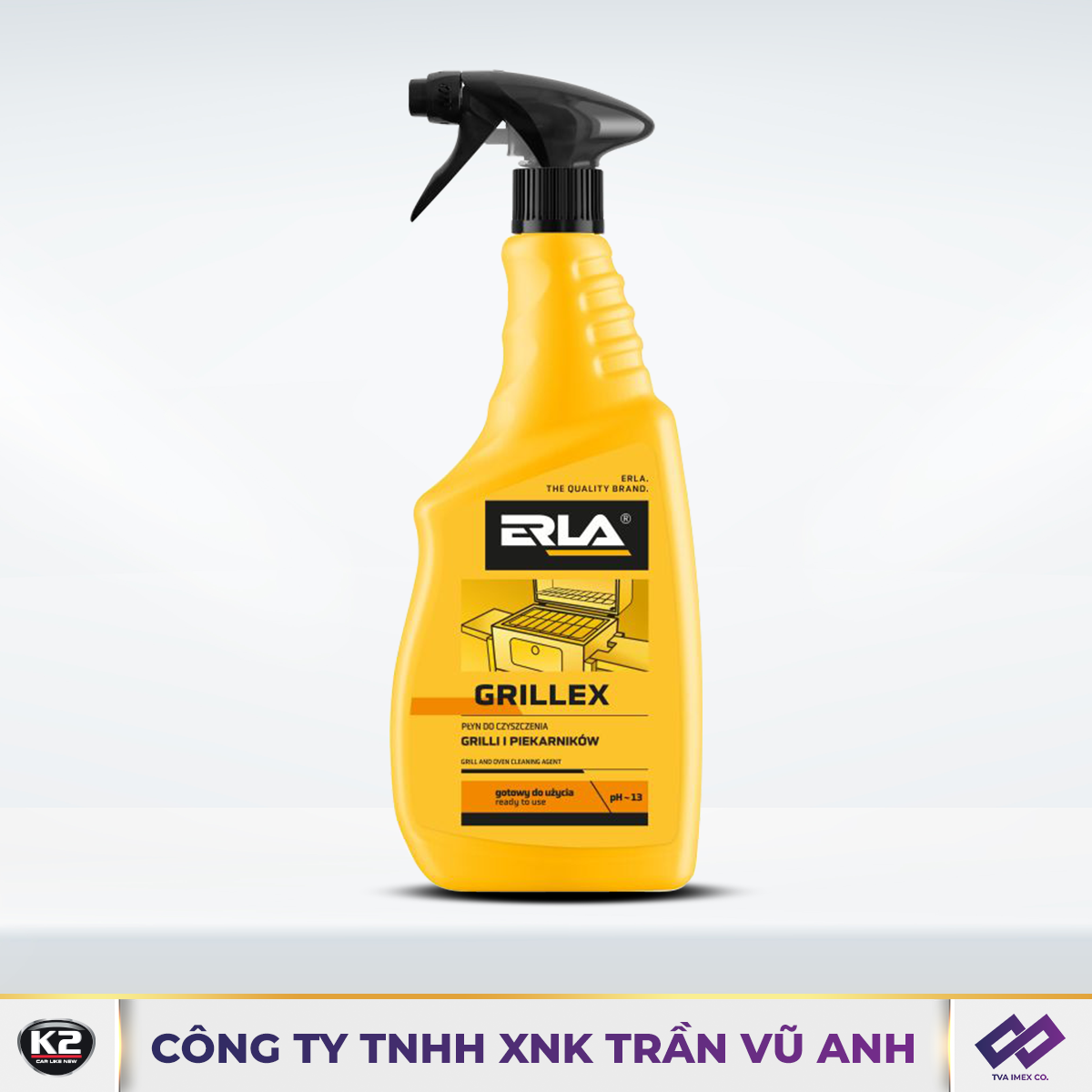 ERLA GRILLEX 750ML - CHẤT TẨY RỬA CHUYÊN DỤNG DÀNH CHO CÁC DỤNG CỤ NƯỚNG