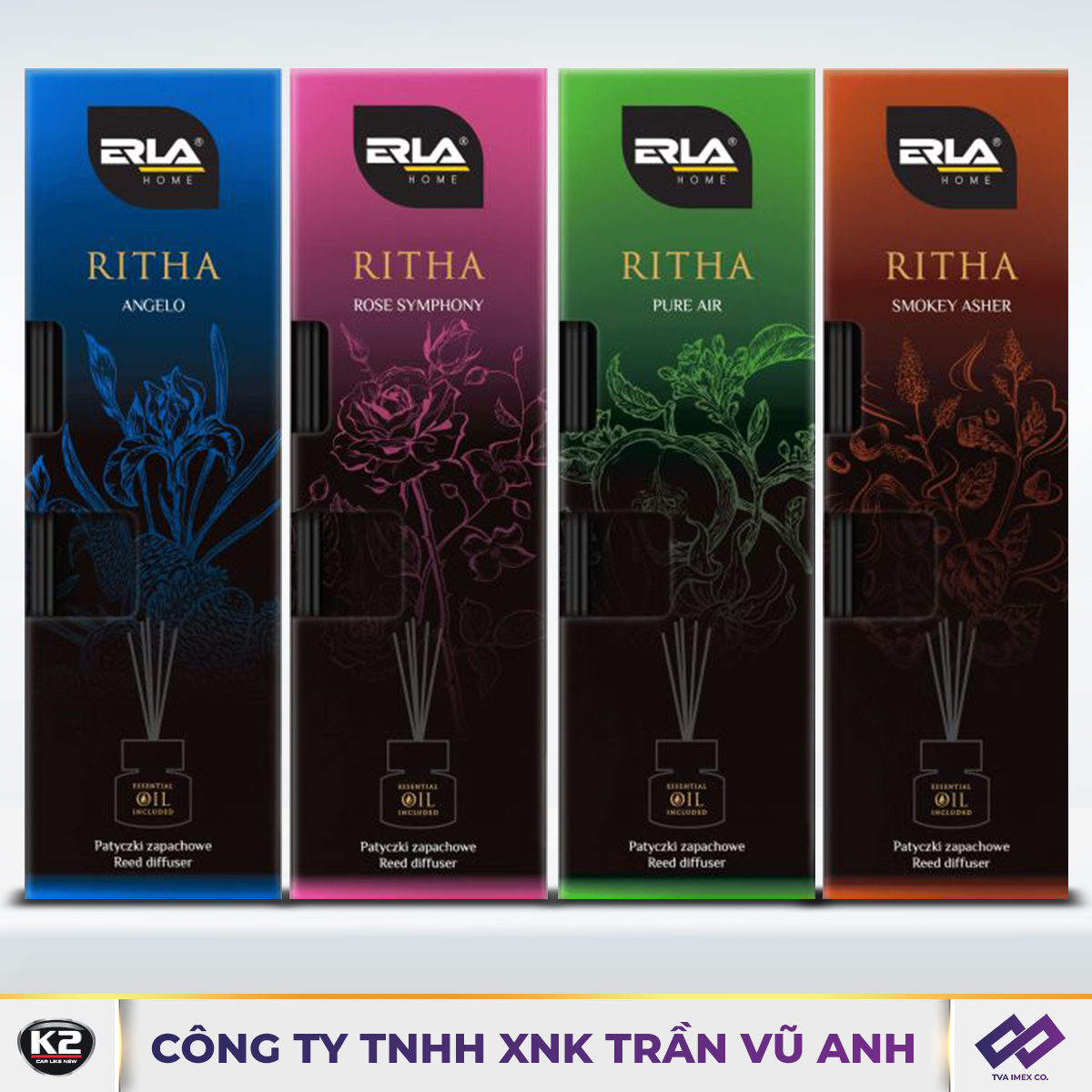 ERLA RITHA 100ML - TINH DẦU KHUẾCH TÁN DẠNG QUE