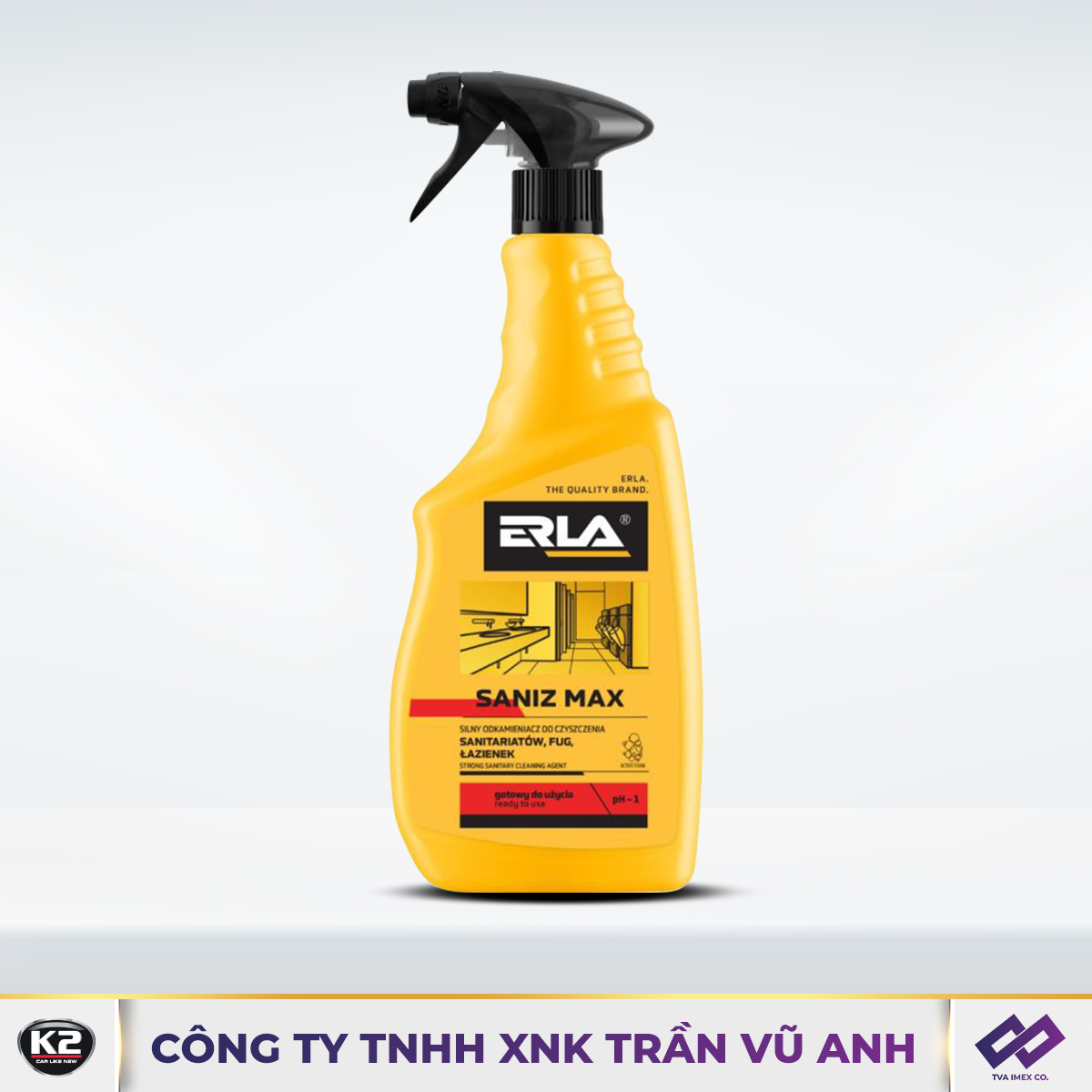 ERLA SANIZ MAX 750ML - CHẤT TẨY RỬA CHUYÊN DỤNG CHO CÁC BỀ MẶT CHỊU ĐƯỢC AXIT