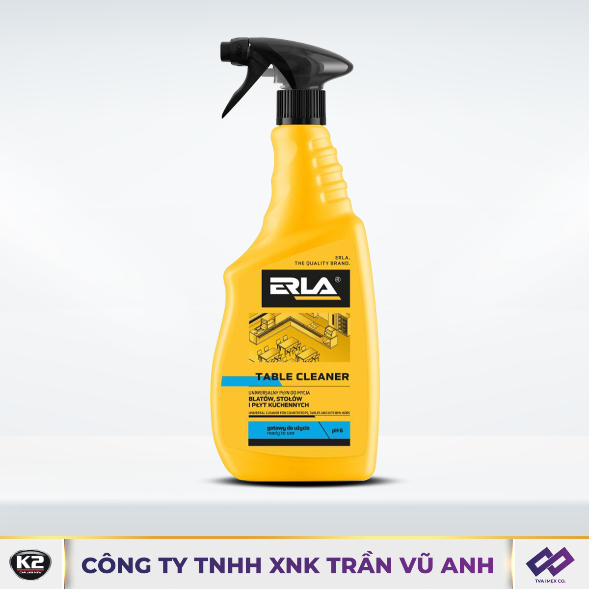 ERLA TABLE CLEANER 750ML - CHẤT TẨY RỬA CHUYÊN DỤNG CHO BỀ MẶT BÀN ĂN VÀ BẾP