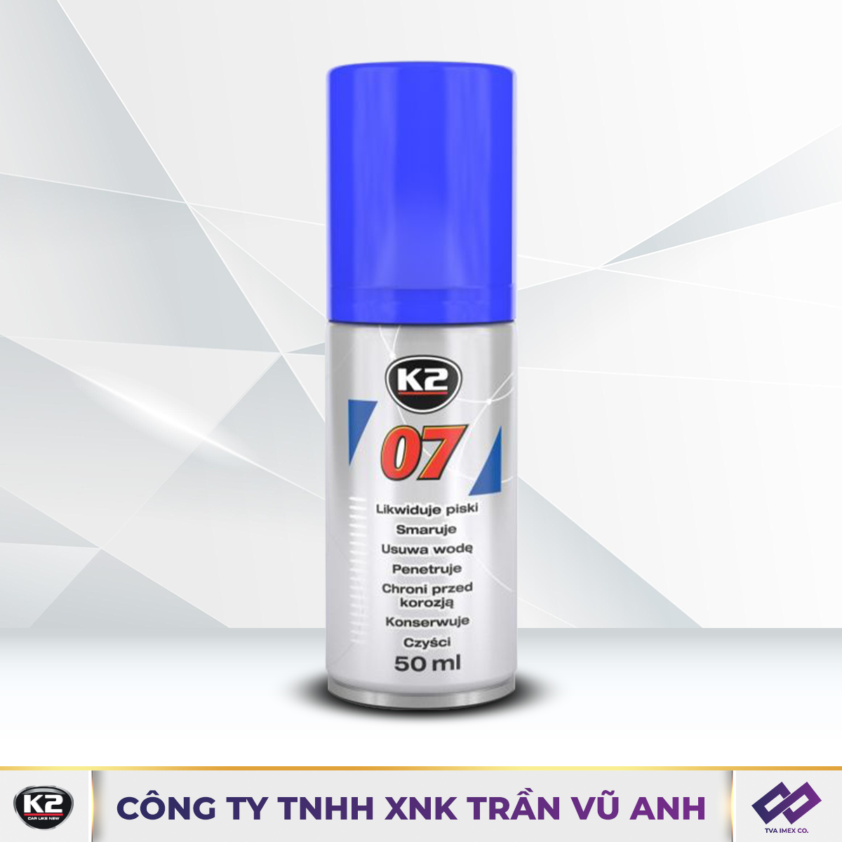 K2 07 50ML -CHAI XỊT CHỐNG GỈ SÉT - K109