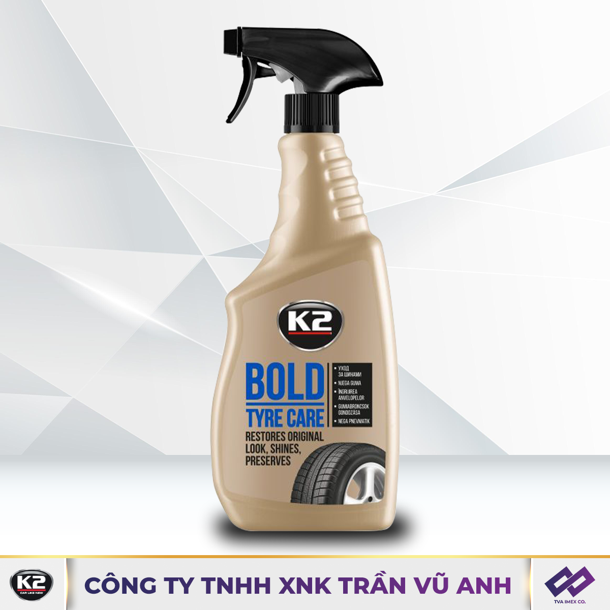 K2 BOLD 700ML - CHAI XỊT DƯỠNG VỎ XE, DUY TRÌ ĐỘ ĐÀN HỒI - K57